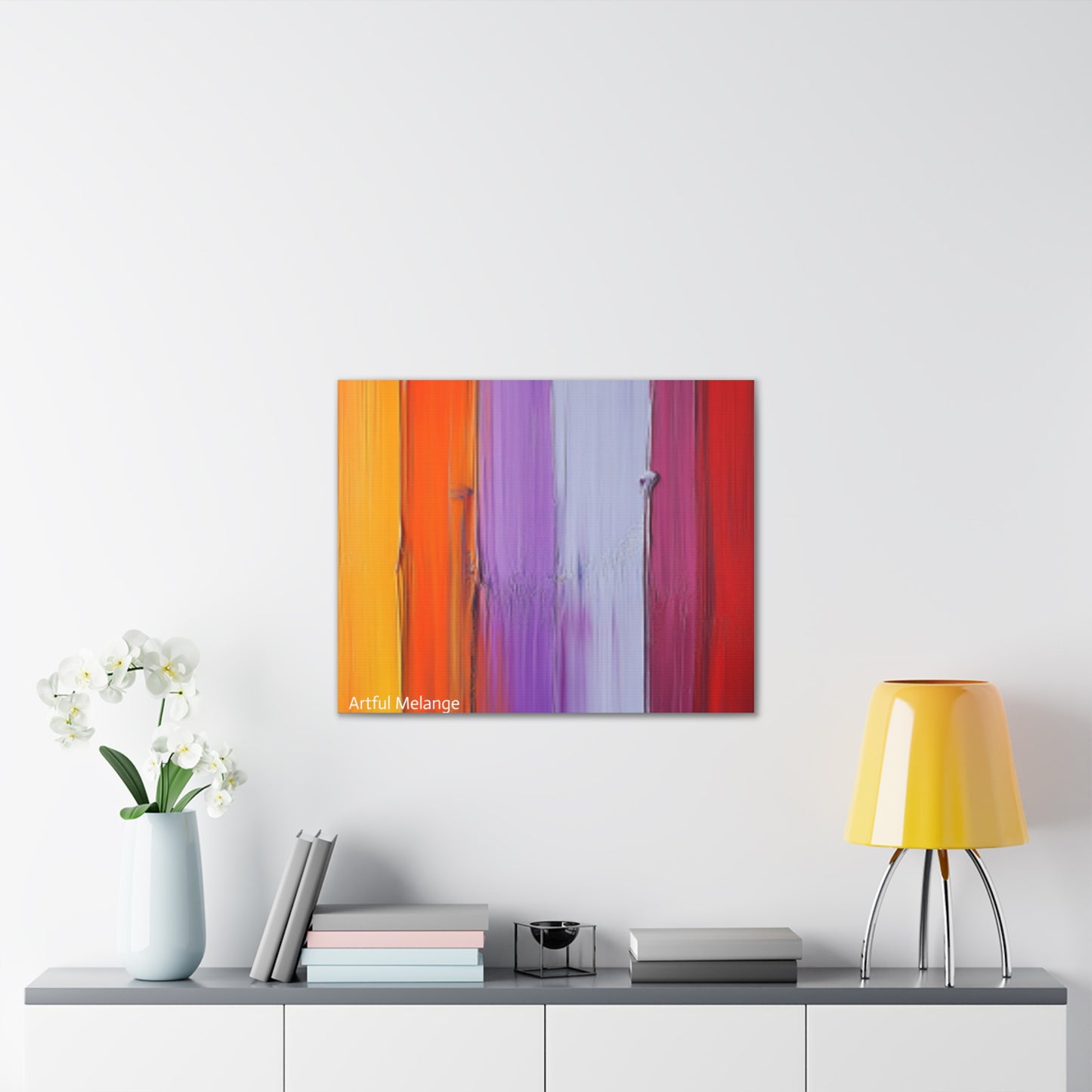 Acrylic Abstract Canvas Print - Homage to the Divine Nine/Red White Purple and Gold 5