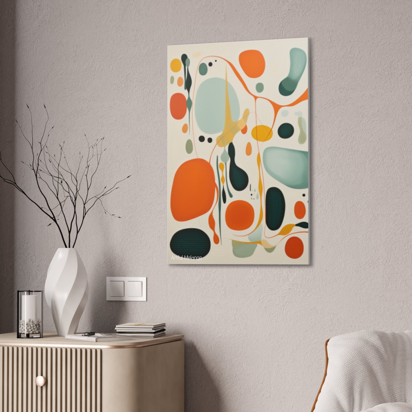 Primary Elegance: A Symphony of Sophistication Canvas Print