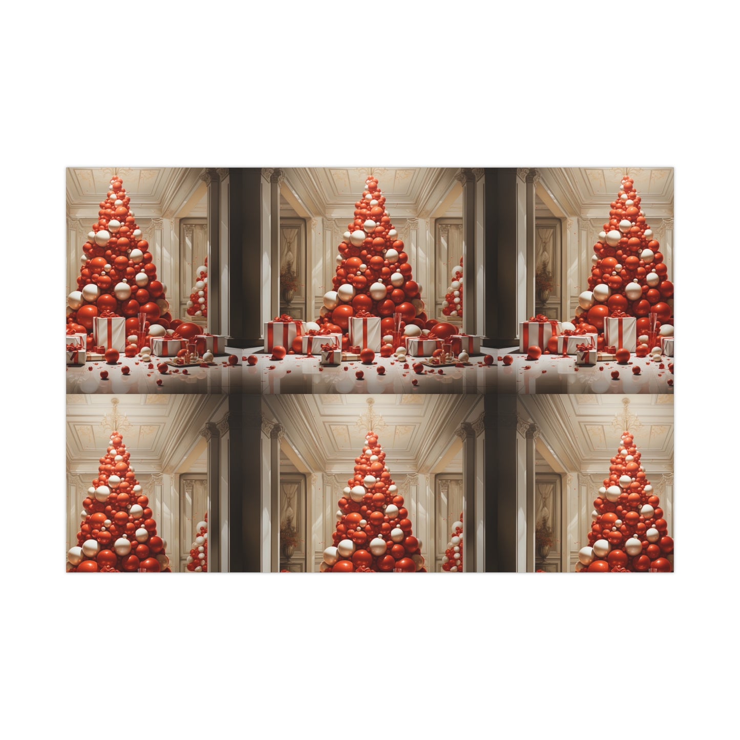 Elegant Red Holiday Wrapping Paper Collection – Elevate Your Gifts with Sophisticated Style