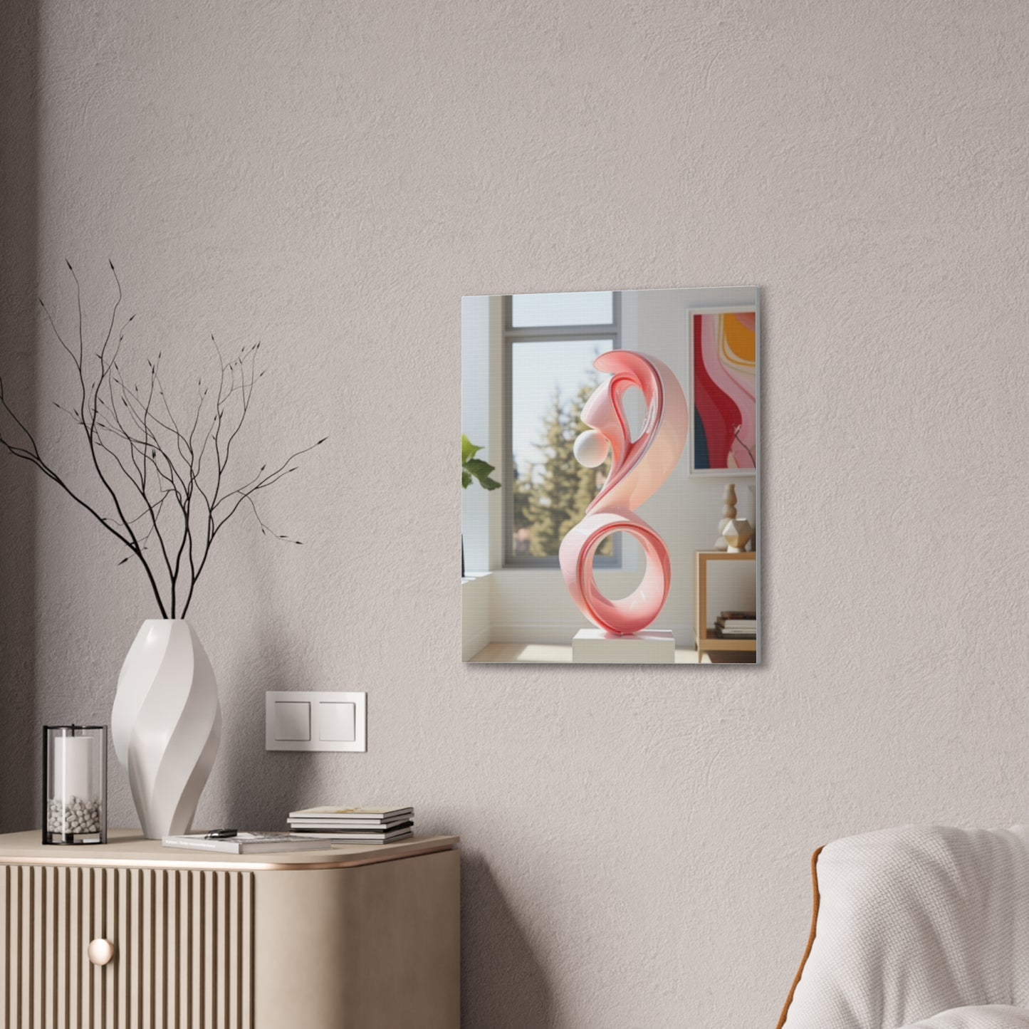 Timeless Elegance: Refined Pink Hues Canvas Print for Sophisticated Living Spaces