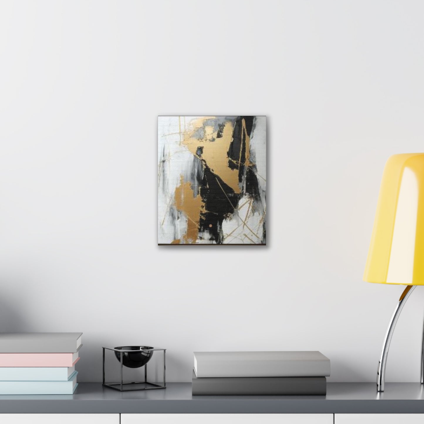 Gold and Black Elegance: A Symphony of Sophistication Canvas Print