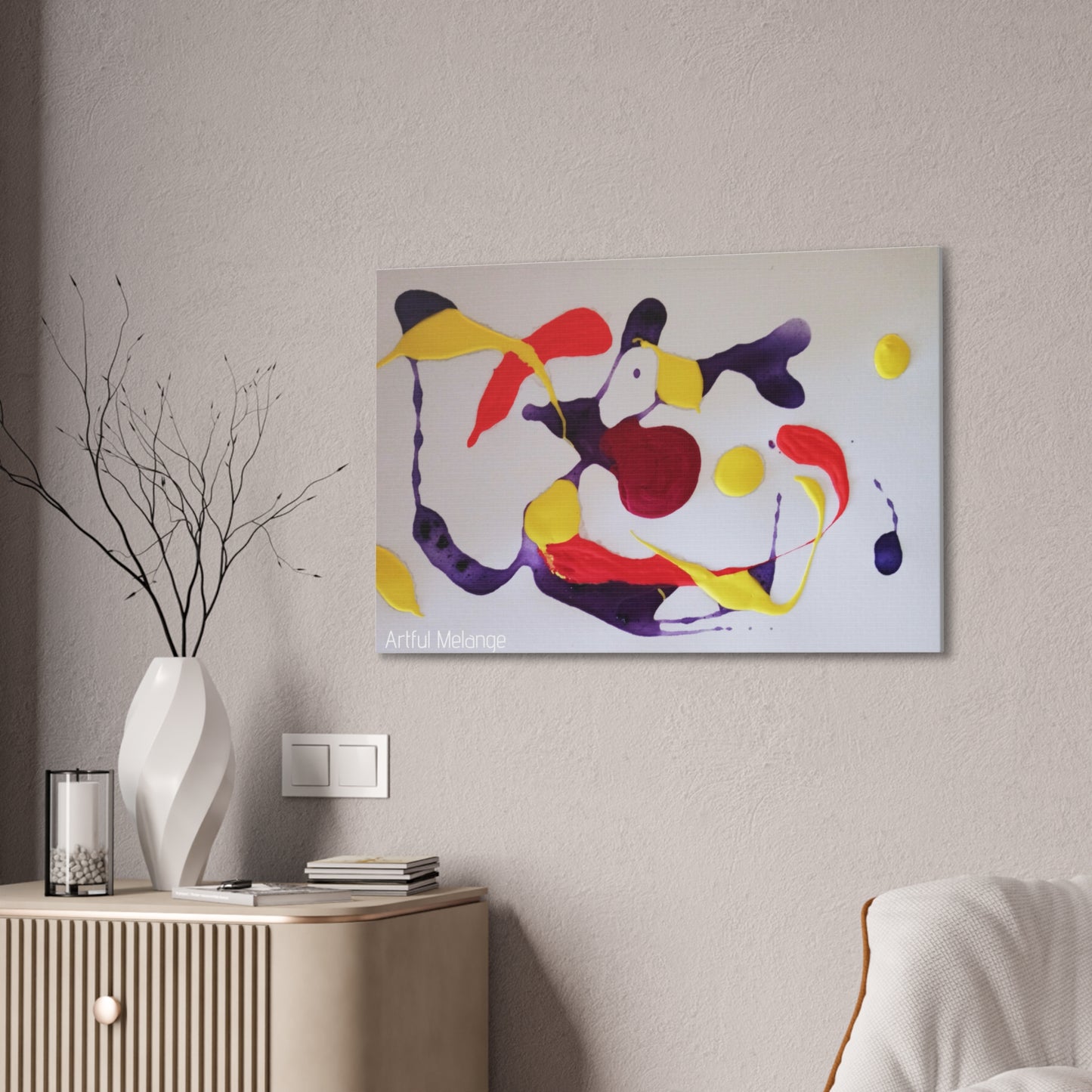 Primary Elegance: A Symphony of Sophistication Canvas Print