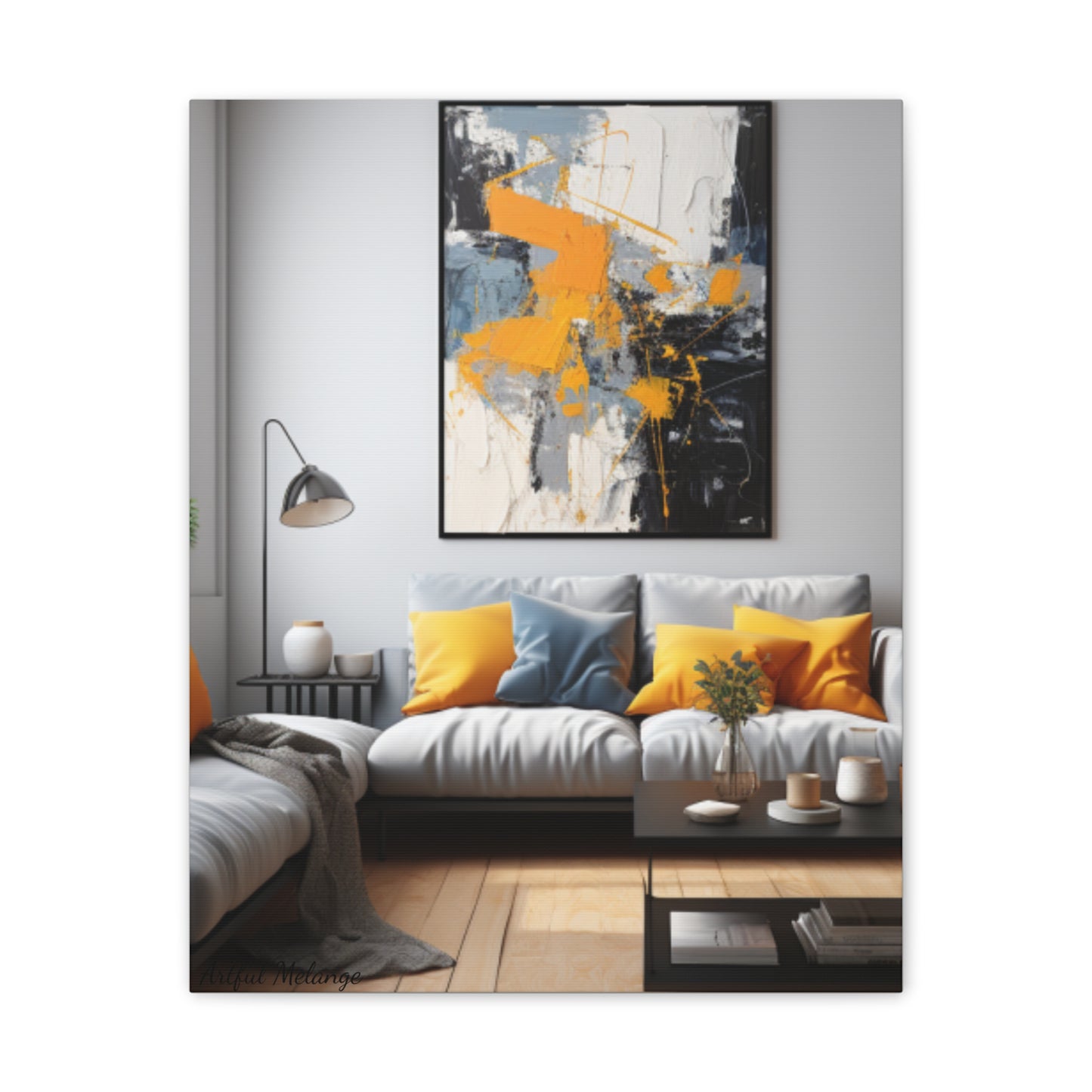 Timeless Elegance: Refined Yellow Hues Canvas Print for Sophisticated Living Spaces