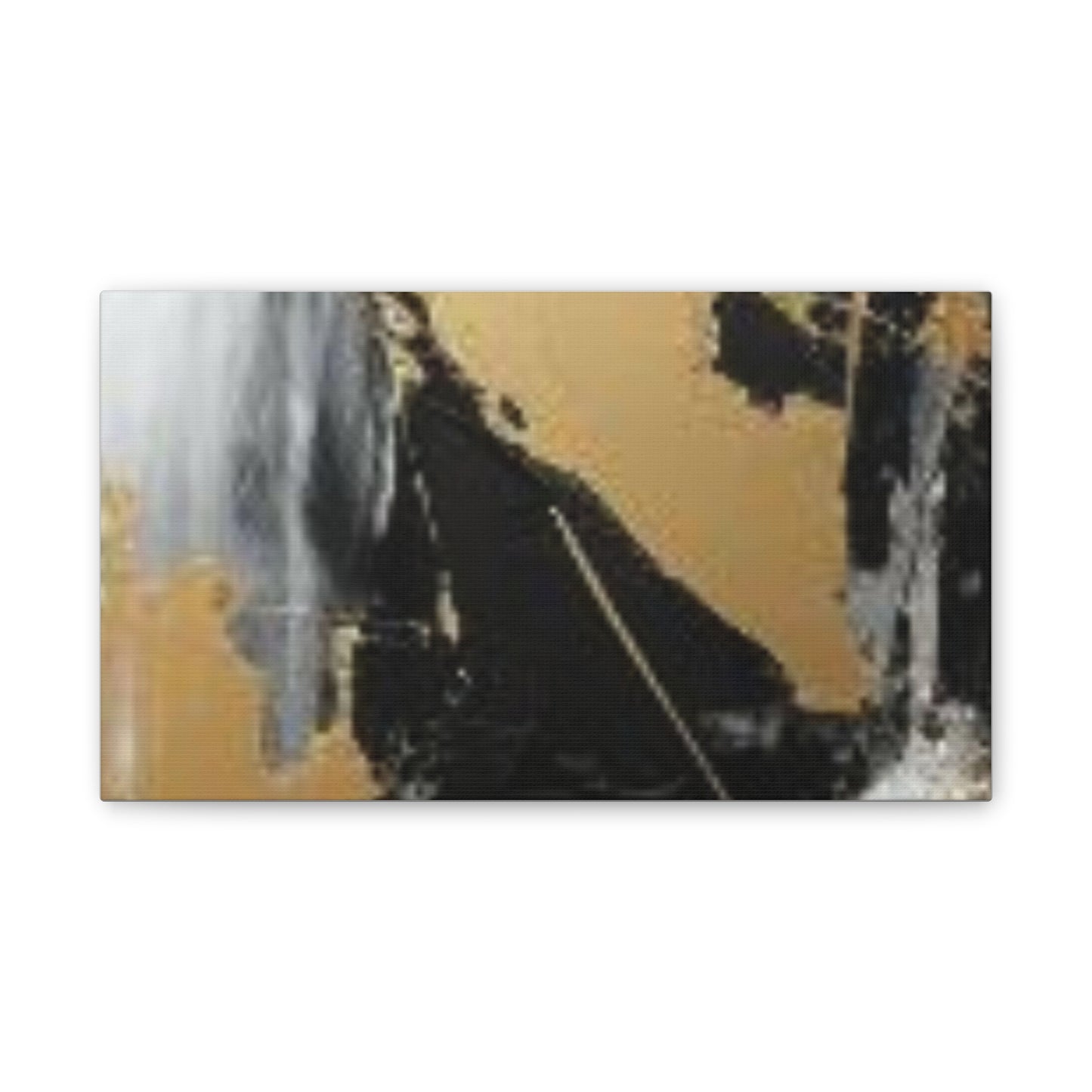 Gold and Black Elegance: A Symphony of Sophistication Canvas Print