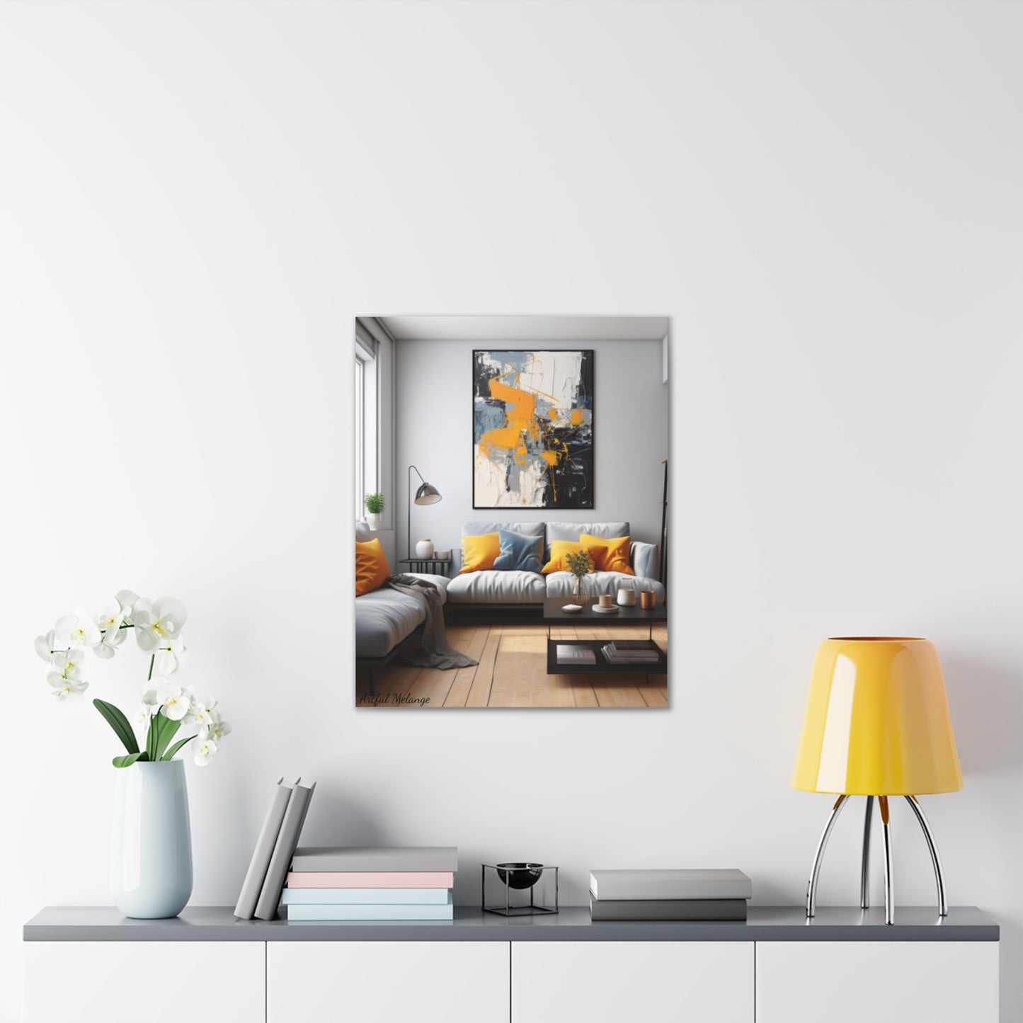 Timeless Elegance: Refined Yellow Hues Canvas Print for Sophisticated Living Spaces