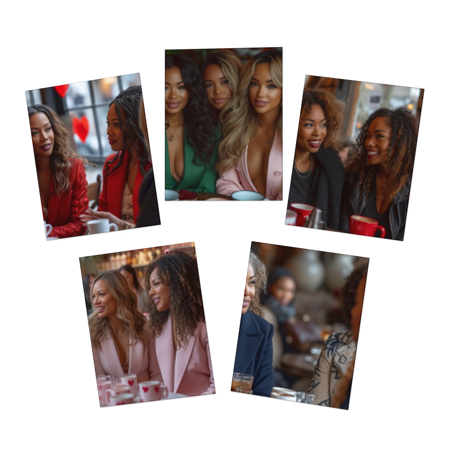 Melanin Muses: Celebrating Galentine's/ Gathering on Park Avenue Notecards(5-Pack)