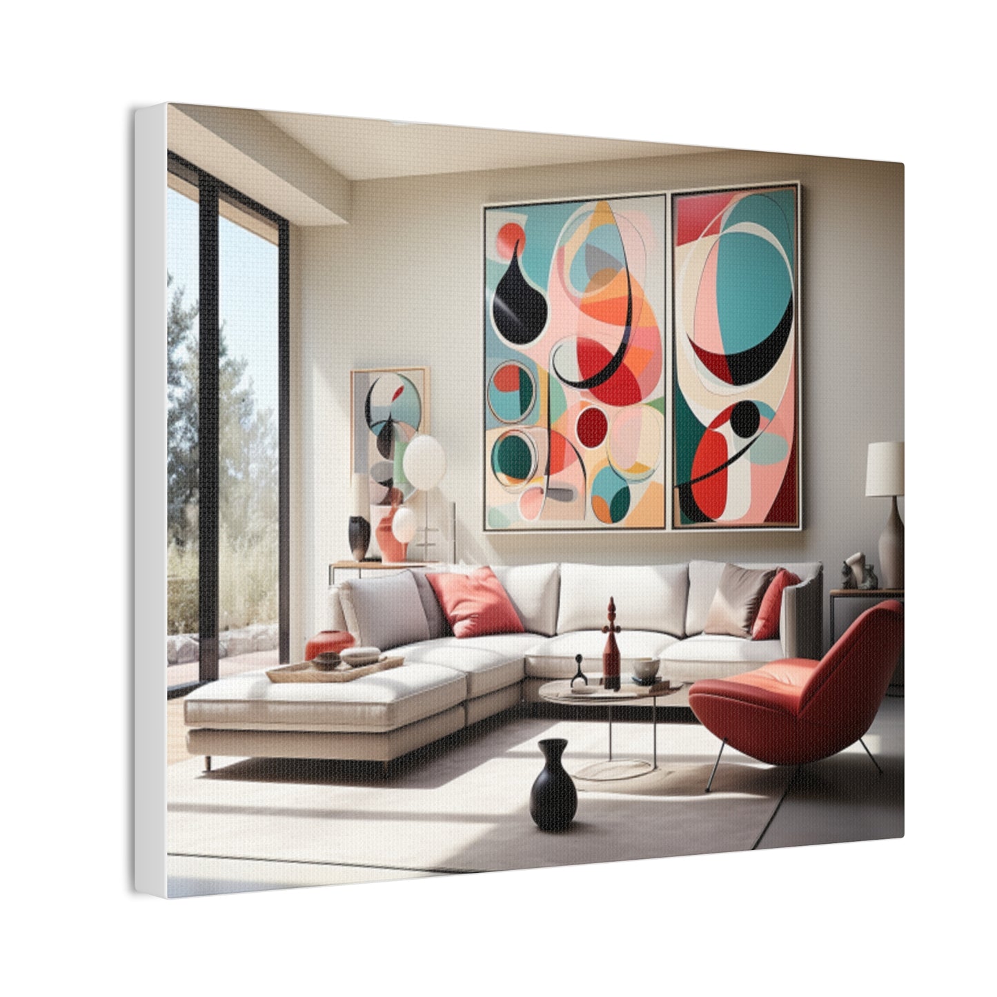 Timeless Elegance: Refined Pink Hues Canvas Print for Sophisticated Living Spaces