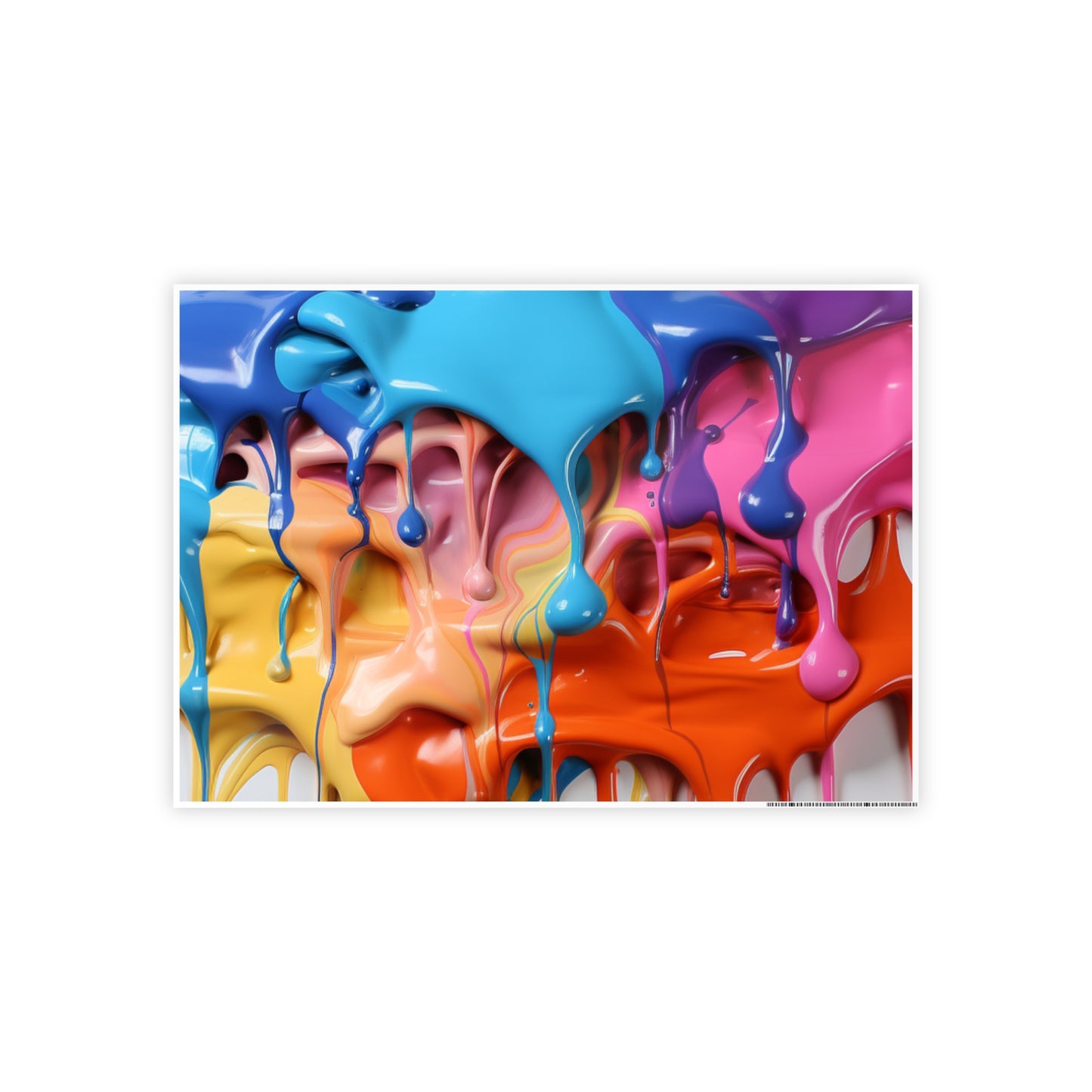 Gleaming Acrylic Abstract Poster: A Spectrum of Colorful Elegance