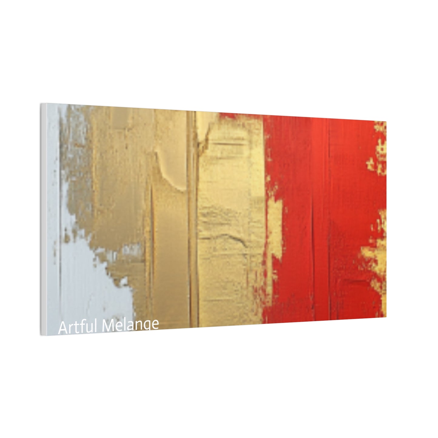 Acrylic Abstract Canvas Print - Homage to the Divine Nine/Red White and Gold 2