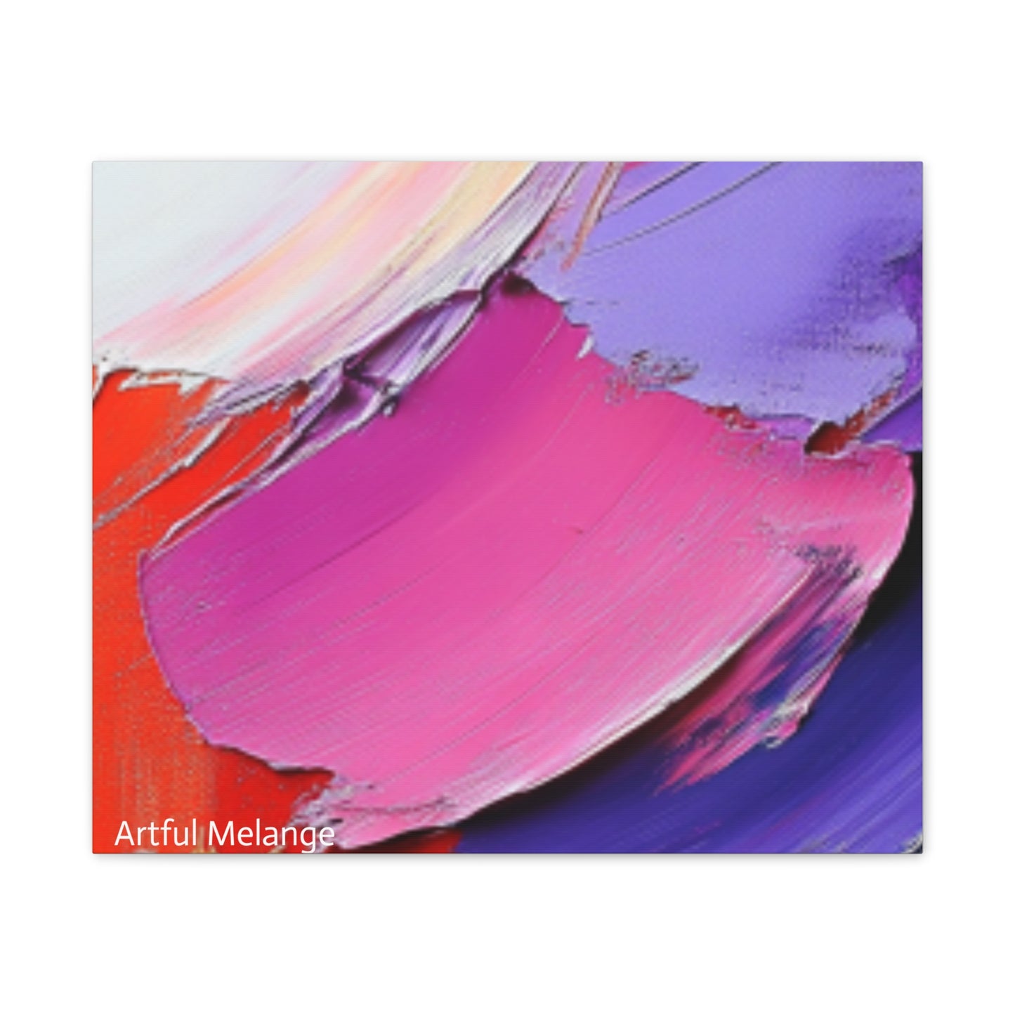 Acrylic Abstract Canvas Print - Homage to the Divine Nine/Red White Purple and Gold 10