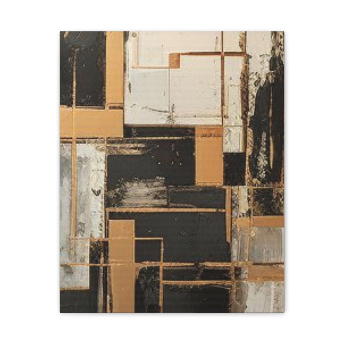 Gold and Black Elegance: A Symphony of Sophistication Canvas Print