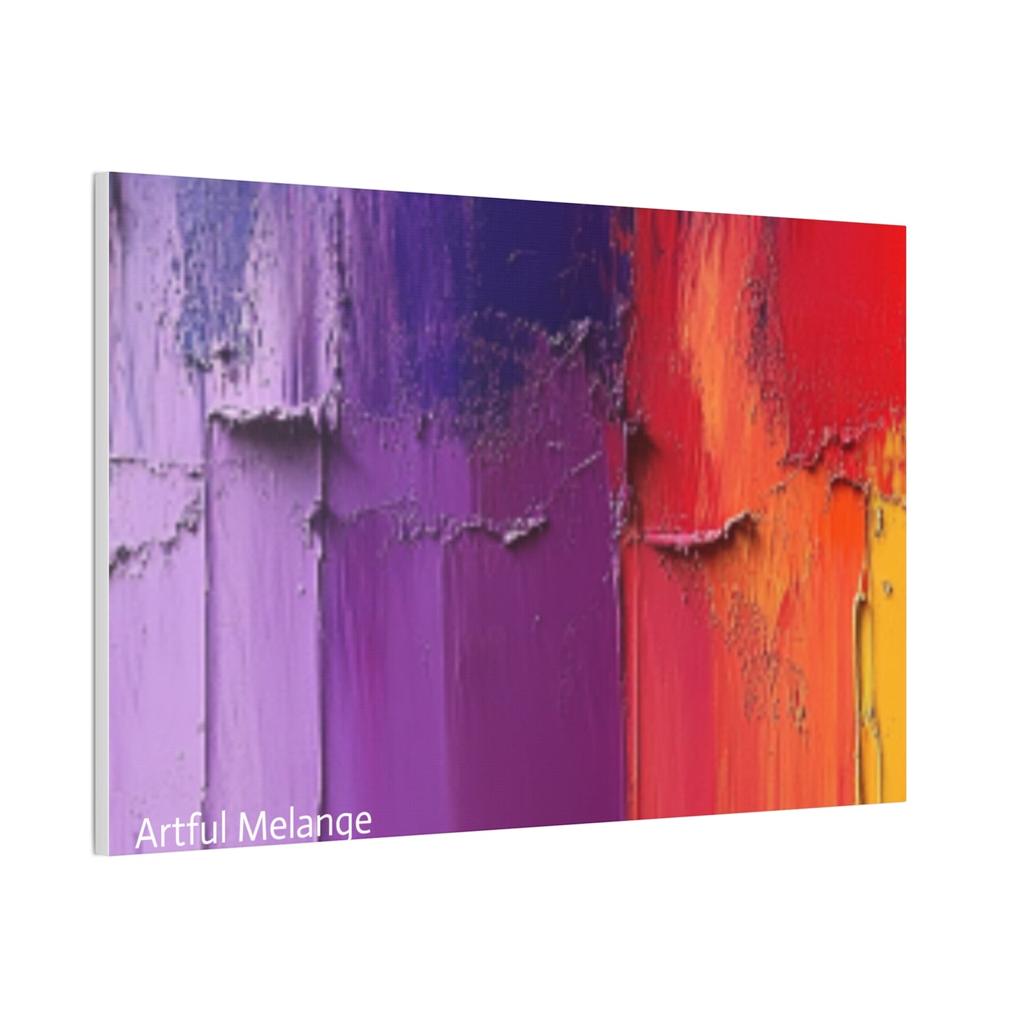 Acrylic Abstract Canvas Print - Homage to the Divine Nine/Red White Purple and Gold 4