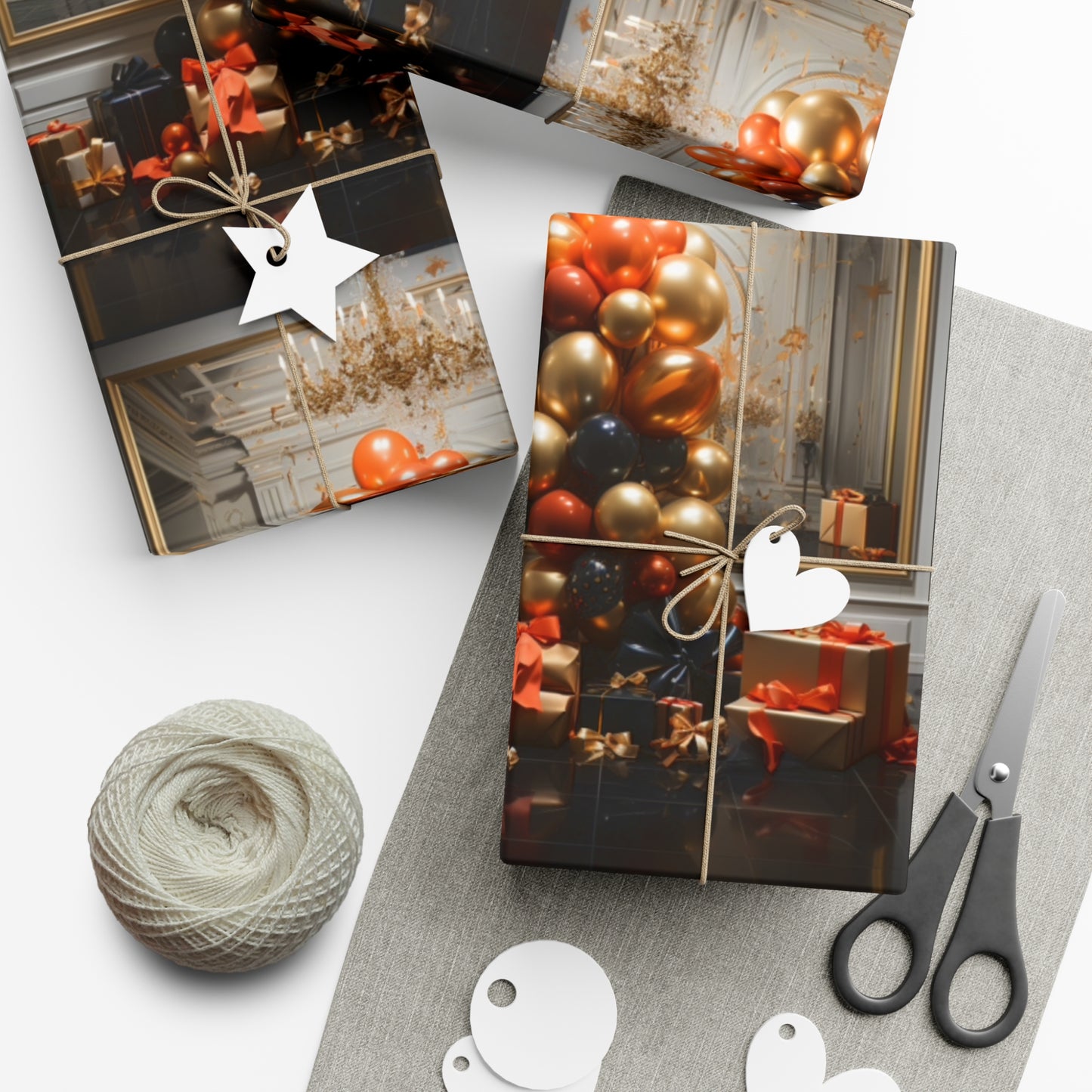 Elegant Gold Holiday Wrapping Paper Collection – Elevate Your Gifts with Sophisticated Style