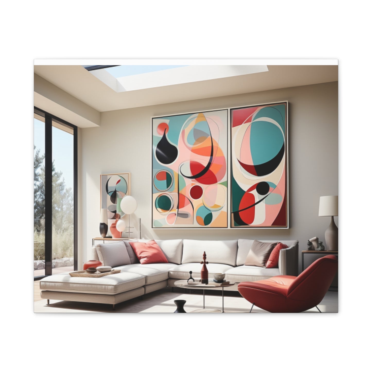 Timeless Elegance: Refined Pink Hues Canvas Print for Sophisticated Living Spaces