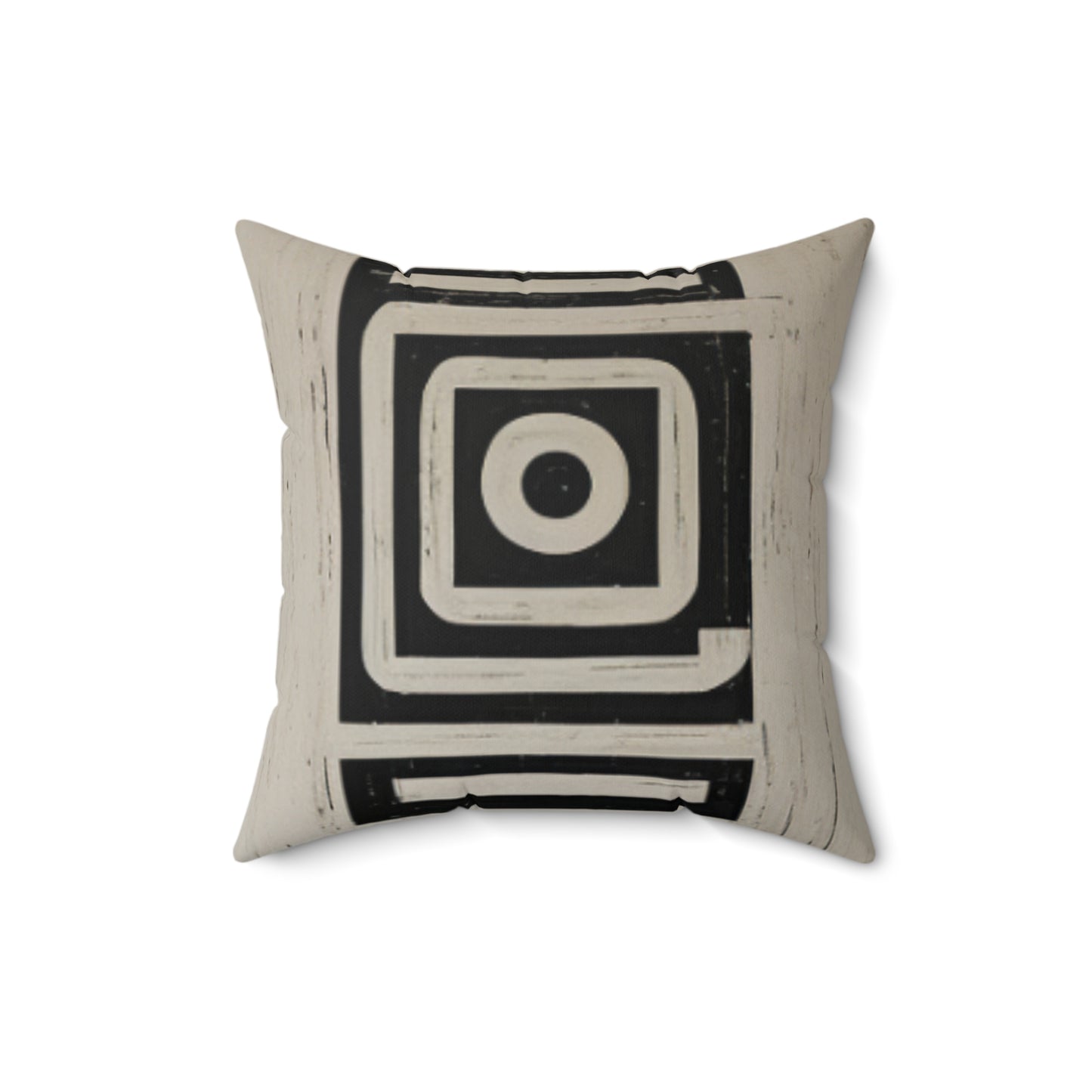 African Mud Cloth Design Square Pillow