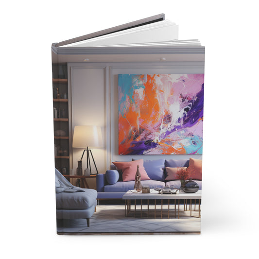 Abstract Elegance: Living Room Harmony Hardcover Journal