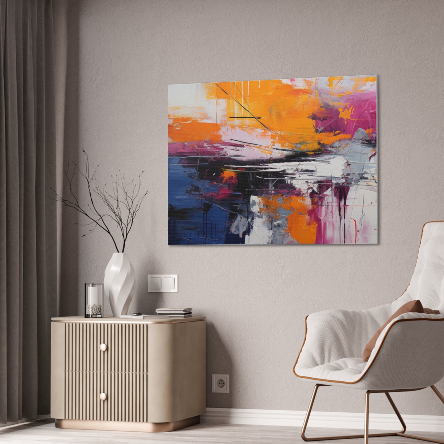 Primary Elegance: A Symphony of Sophistication Canvas Print