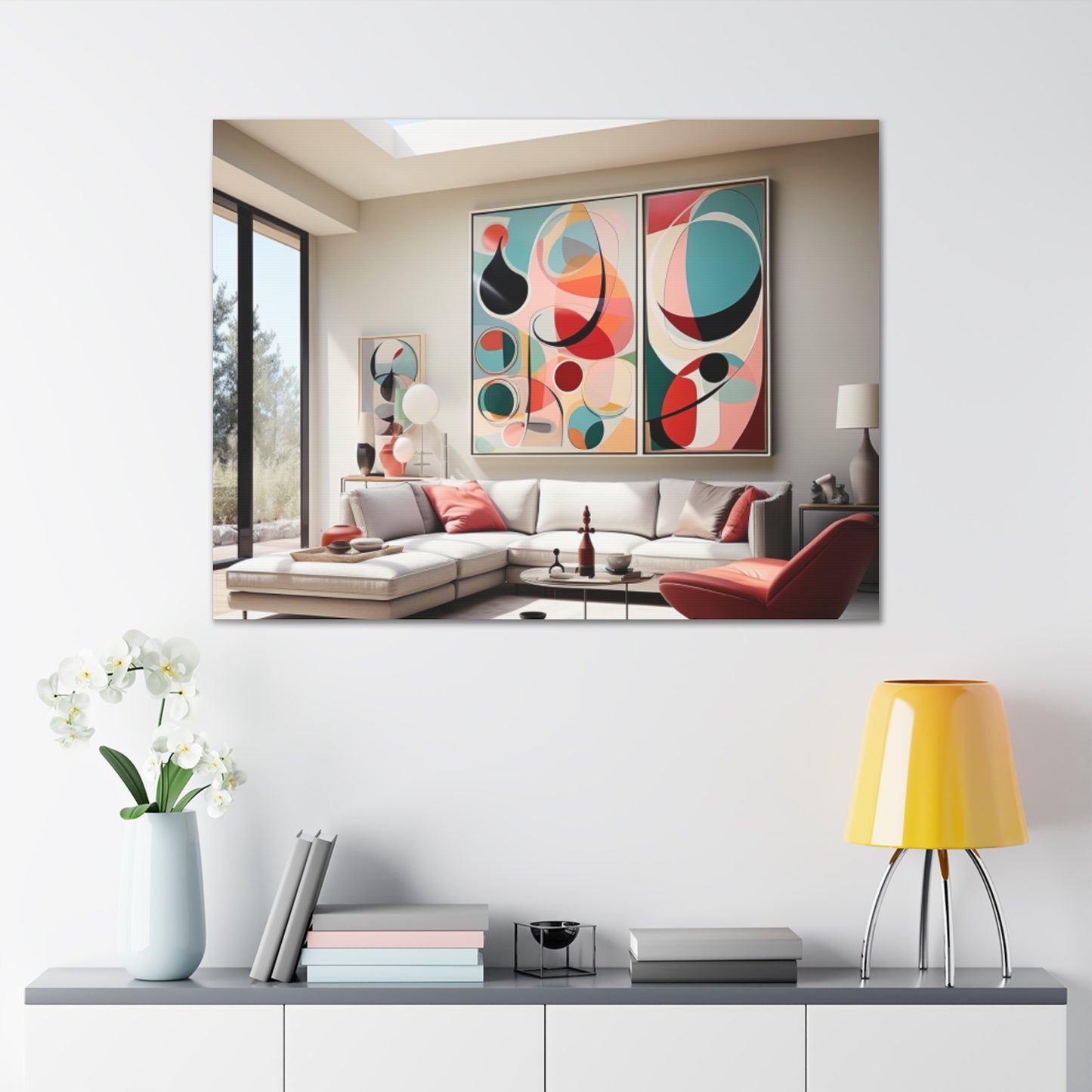 Timeless Elegance: Refined Pink Hues Canvas Print for Sophisticated Living Spaces