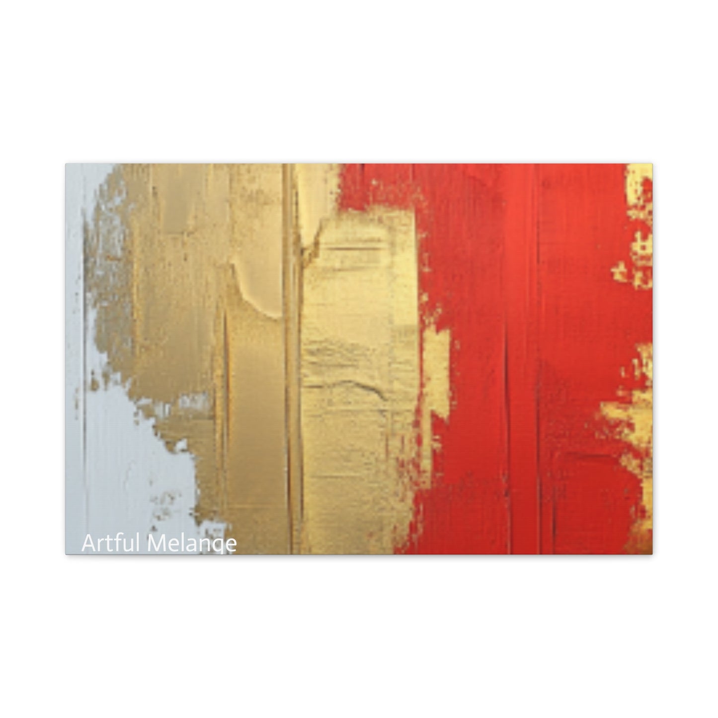 Acrylic Abstract Canvas Print - Homage to the Divine Nine/Red White and Gold 2