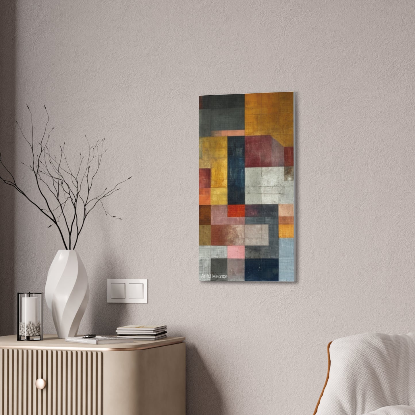 Primary Elegance: A Symphony of Sophistication Canvas Print