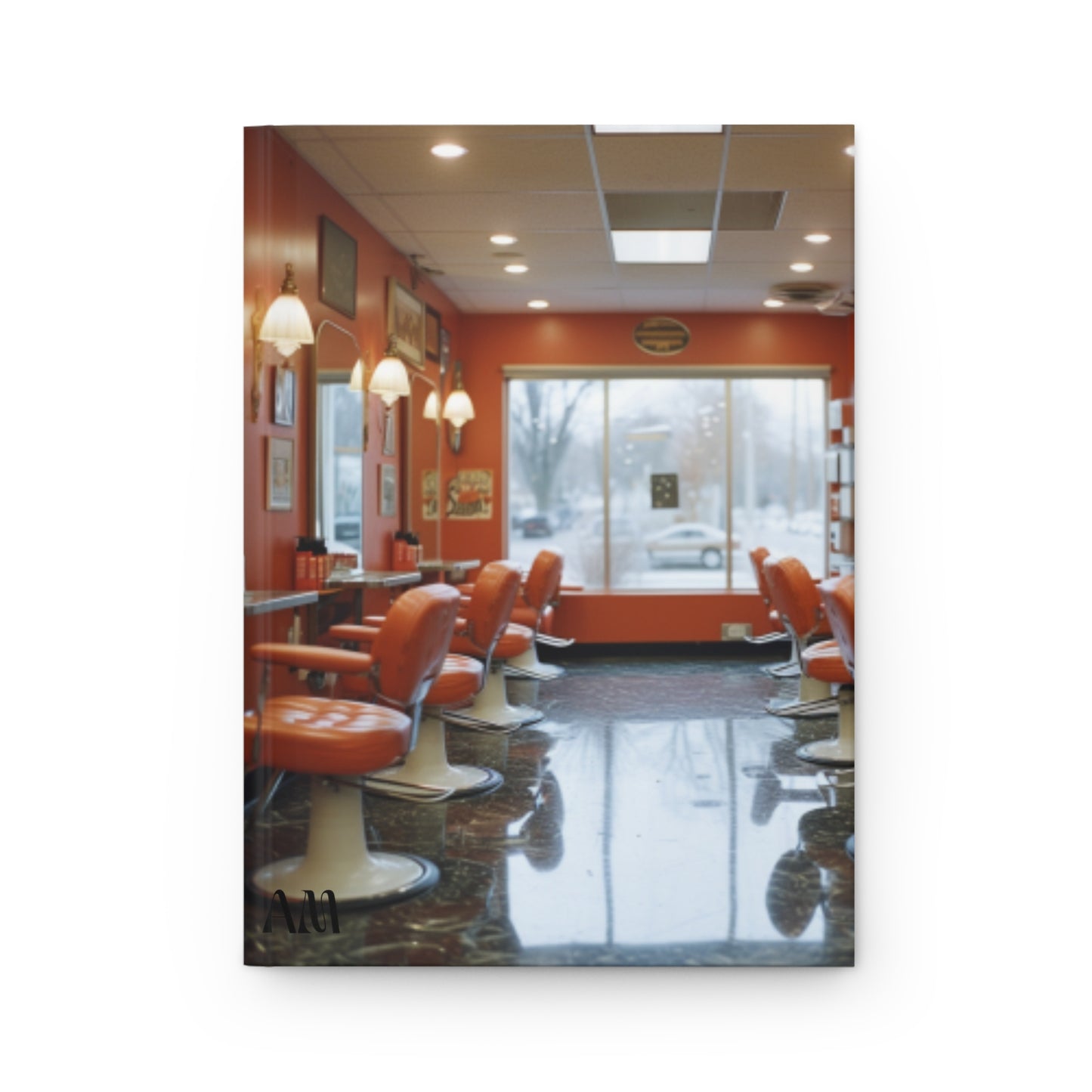 Black Hair Salon Interiors Hardcover Journal