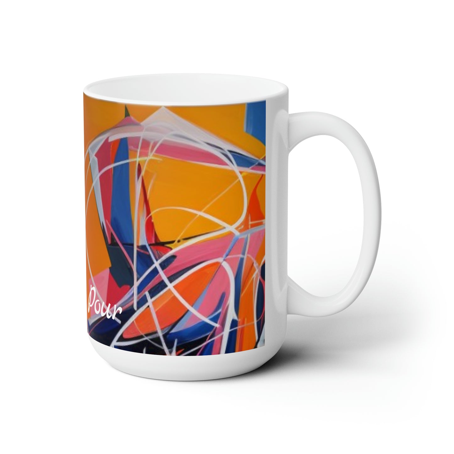 Artsy Pour Ceramic Mug 15oz