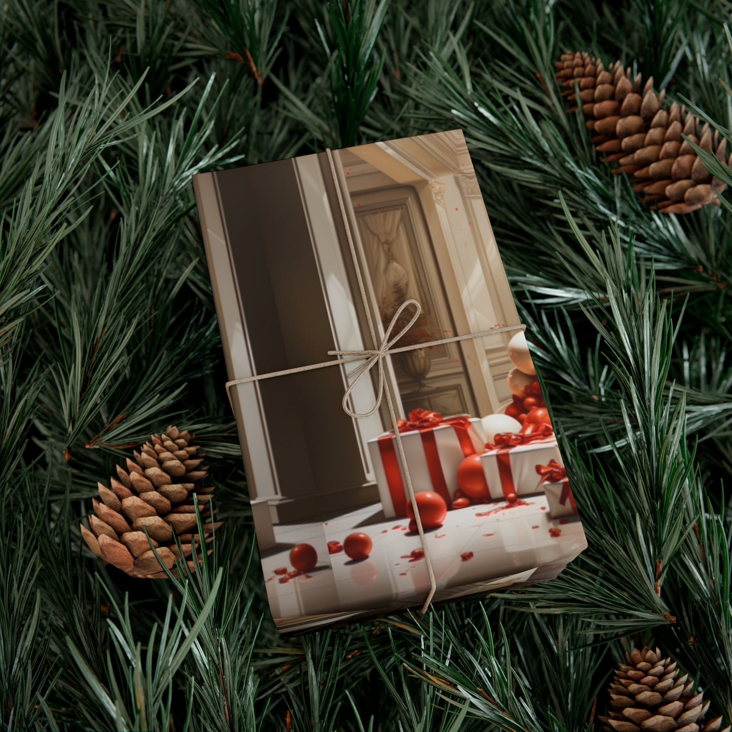 Elegant Red Holiday Wrapping Paper Collection – Elevate Your Gifts with Sophisticated Style