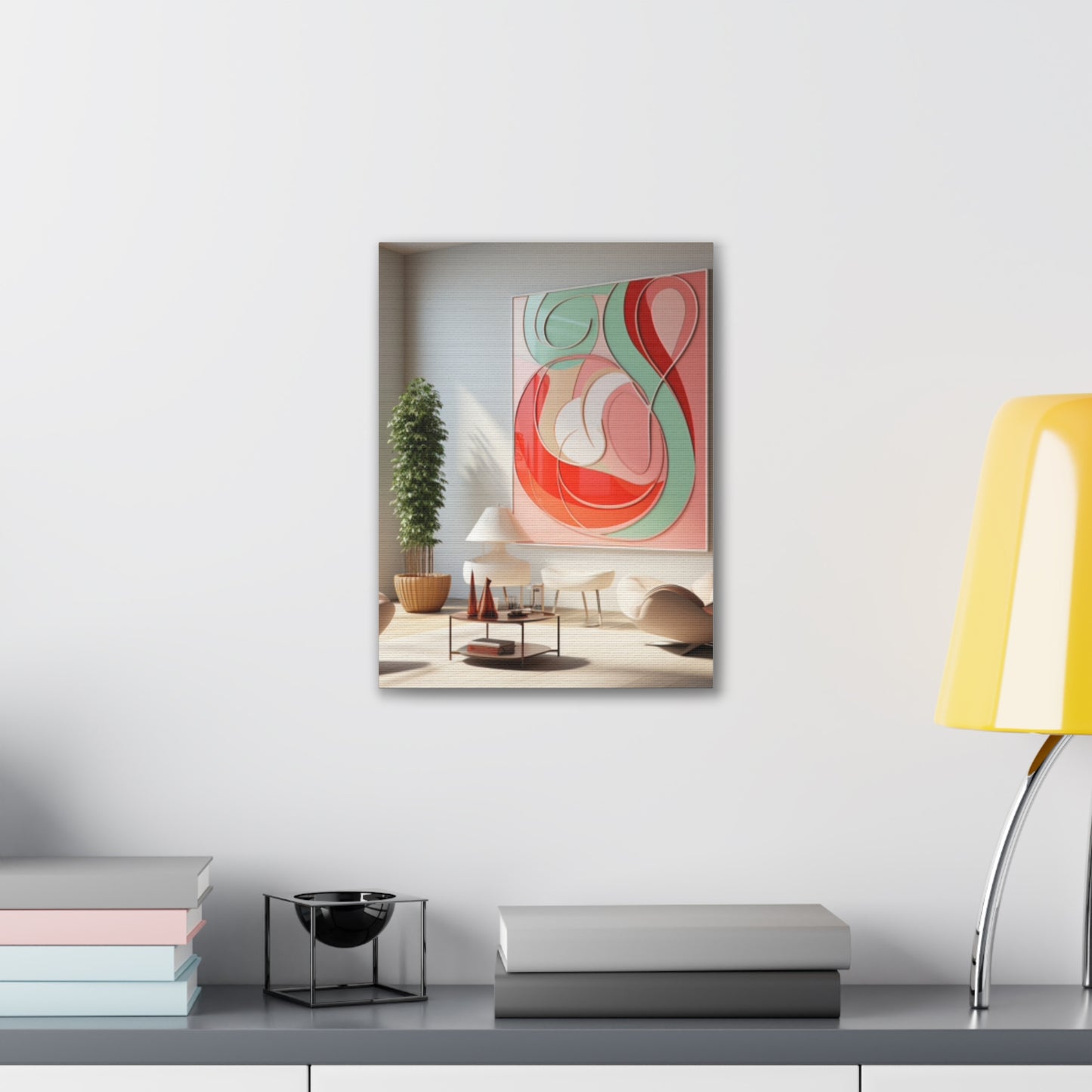 Timeless Elegance: Refined Pink Hues Canvas Print for Sophisticated Living Spaces