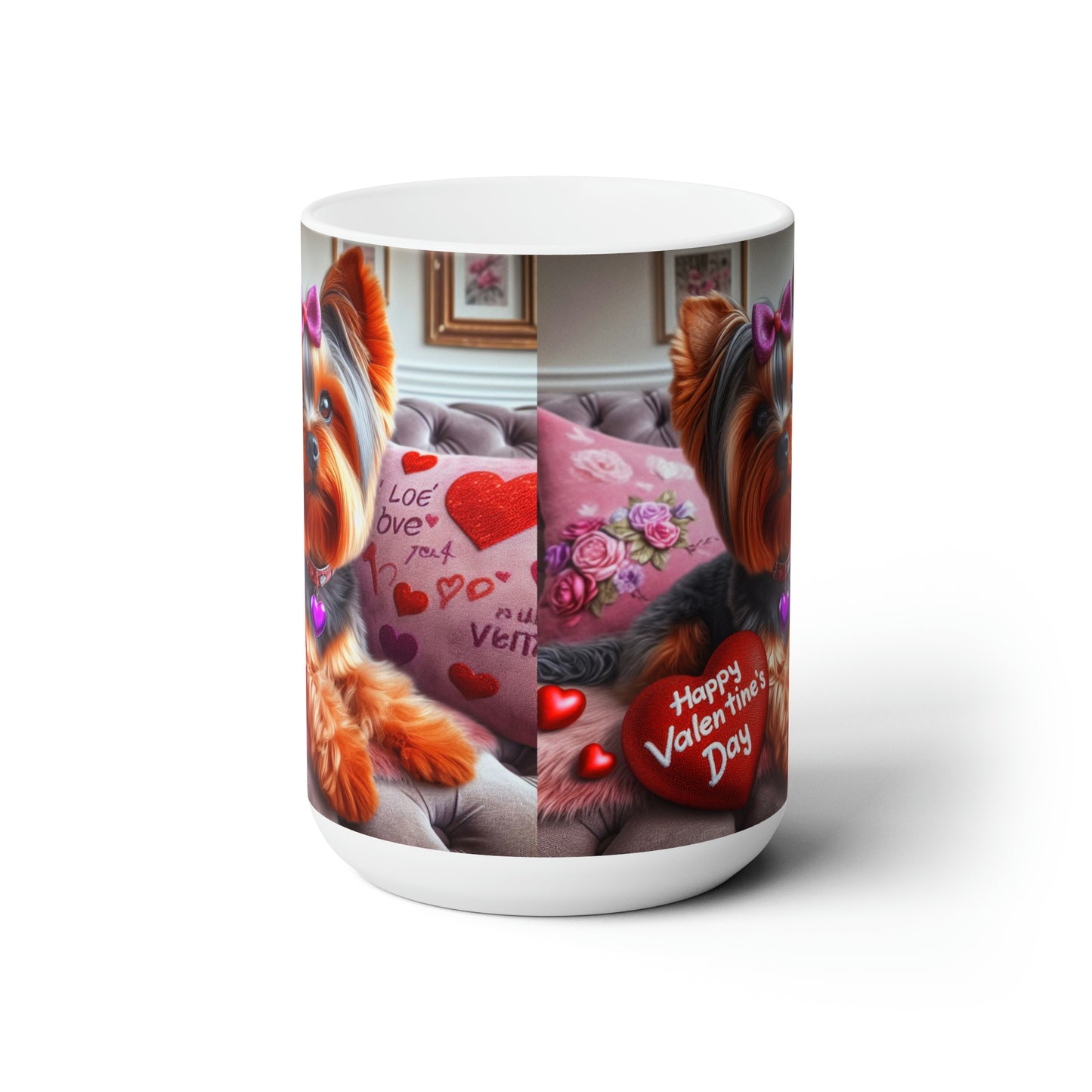 Love Paws- Yorkshire Terrier Valentine's Day Mug 15oz