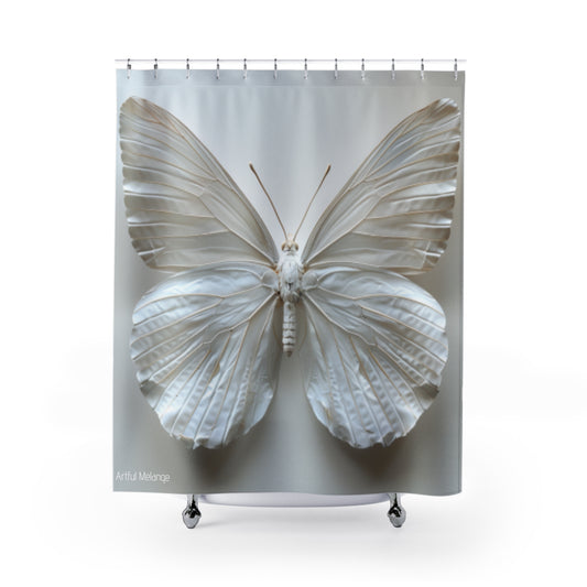 Fluttering Splendor Butterfly Shower Curtains