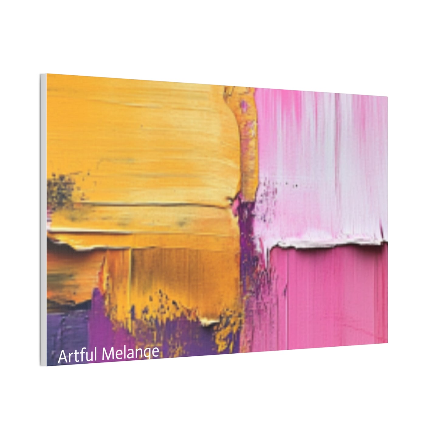 Acrylic Abstract Canvas Print - Homage to the Divine Nine/Gold Purple Pink and Green 5