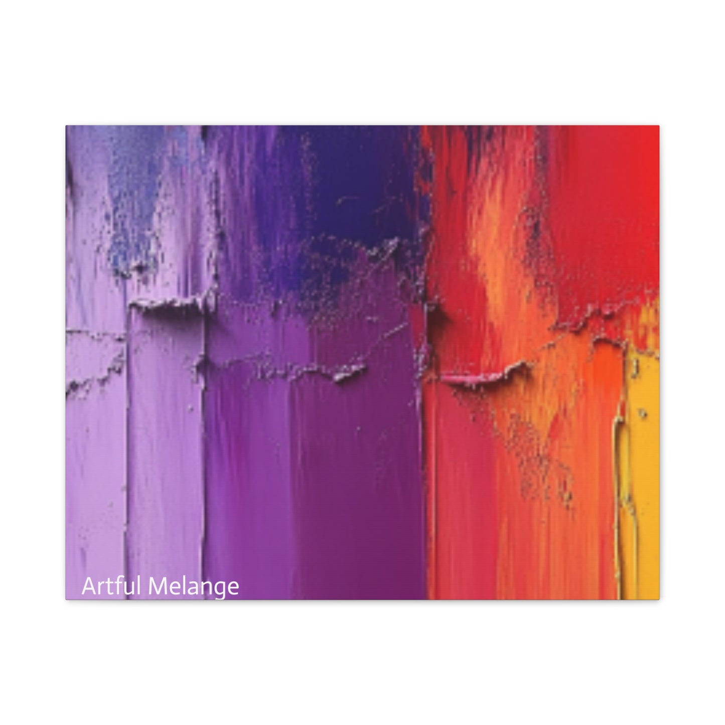 Acrylic Abstract Canvas Print - Homage to the Divine Nine/Red White Purple and Gold 4