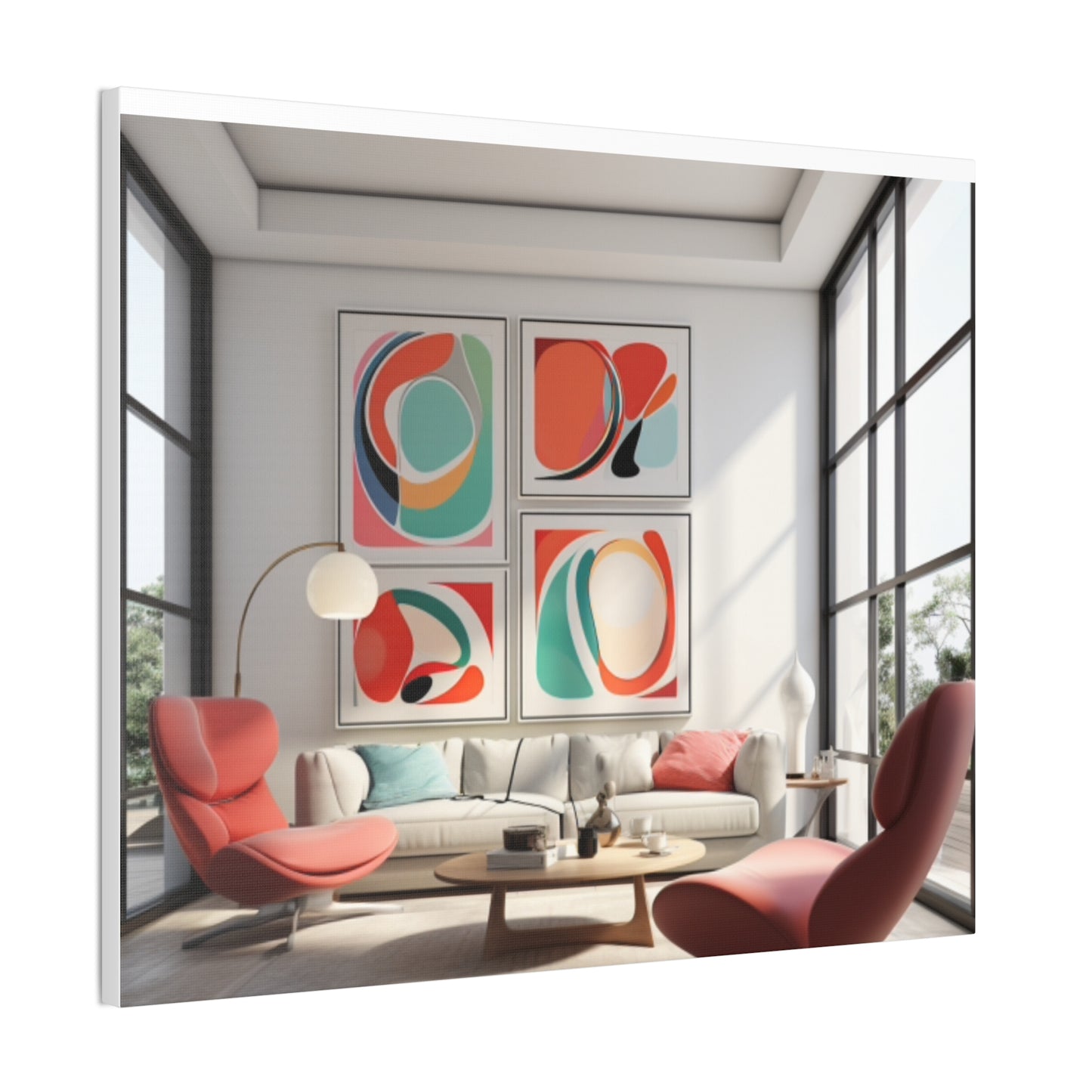 Timeless Elegance: Refined Pink Hues Canvas Print for Sophisticated Living Spaces