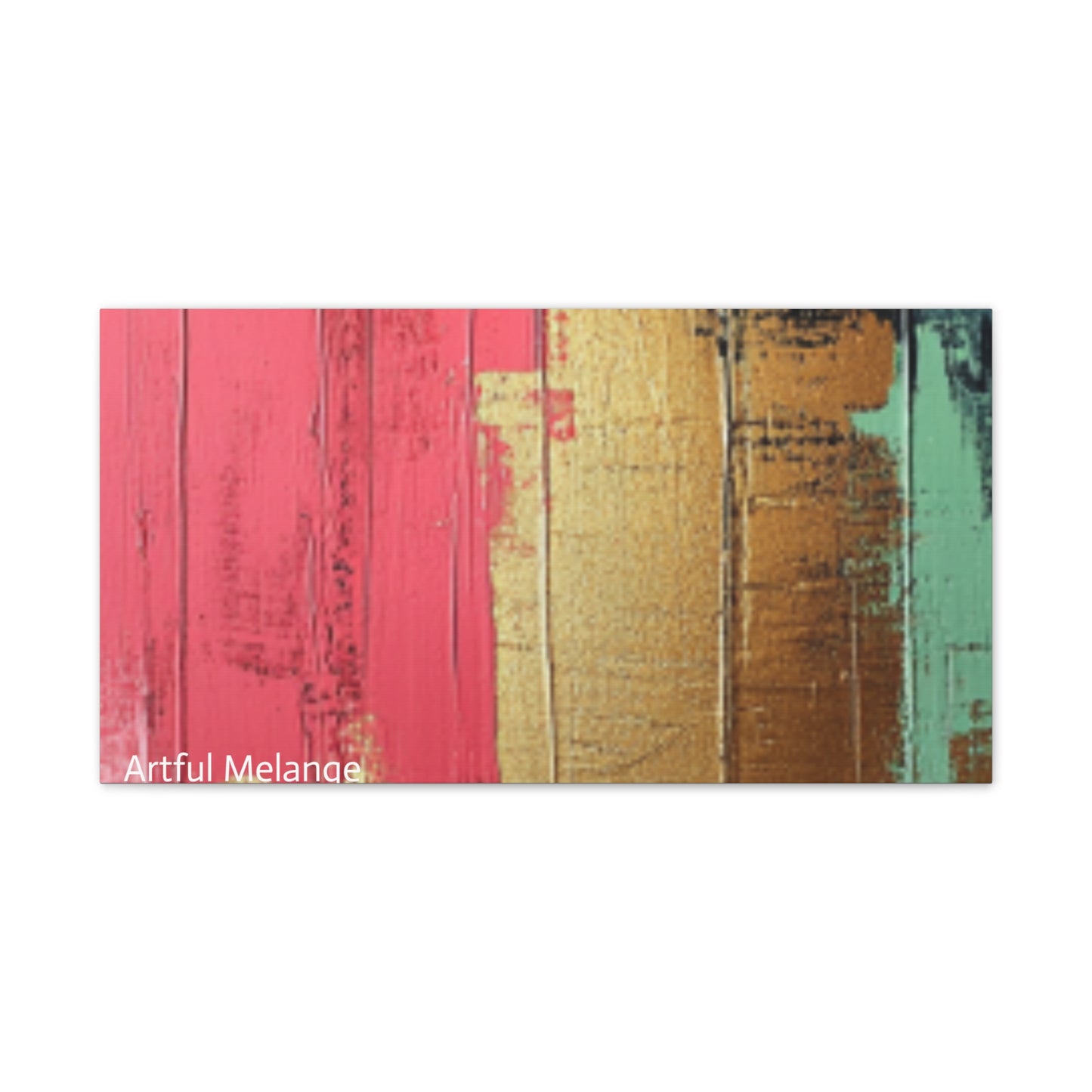 Acrylic Abstract Canvas Print - Homage to the Divine Nine/Pink Green Black and Gold 6