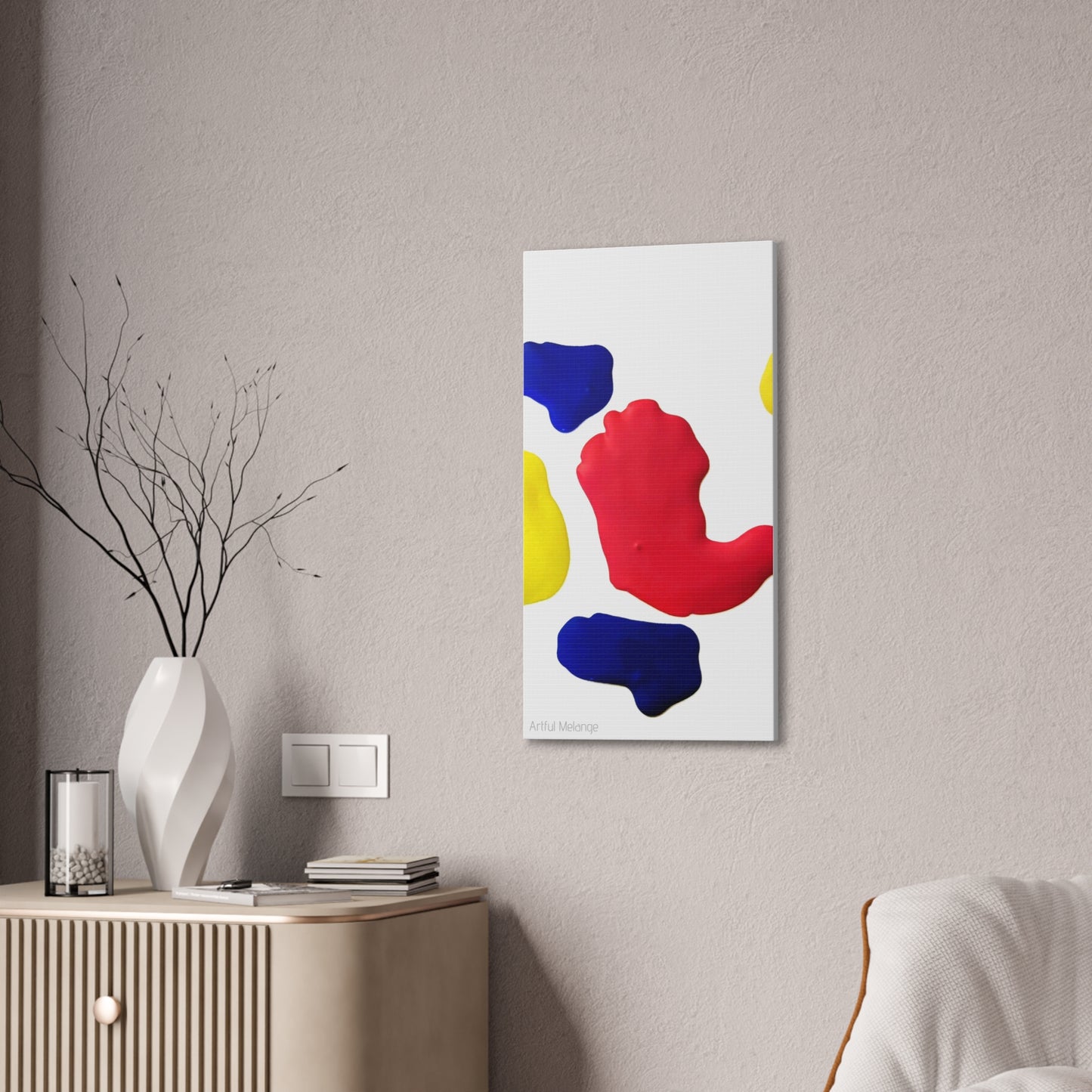 Primary Elegance: A Symphony of Sophistication Canvas Print