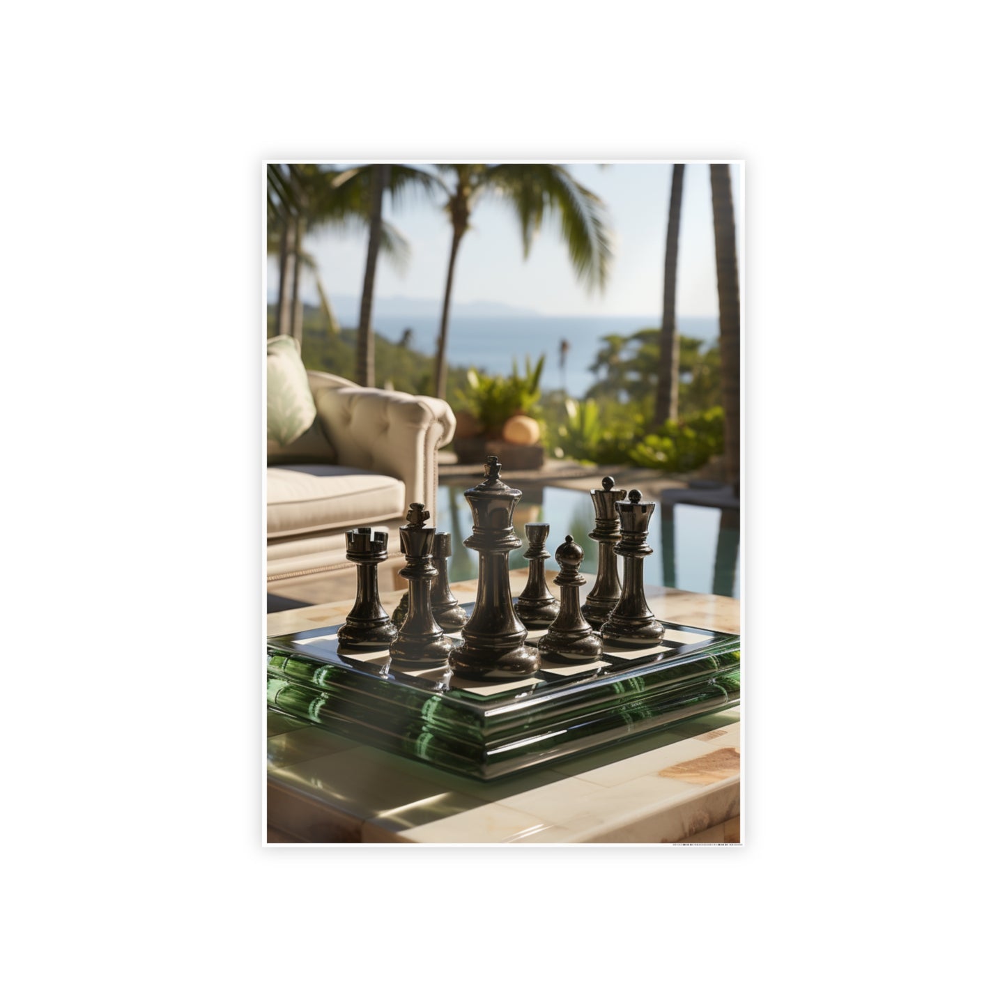 Grandmaster Majesty- Chess Set Poster Print Series