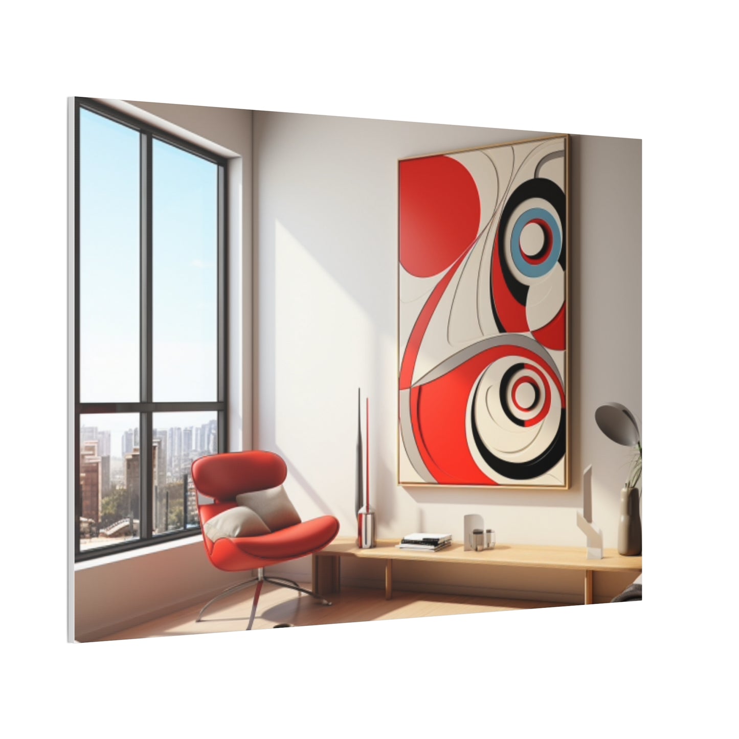 Crimson Elegance: A Symphony of Sophistication Canvas Print