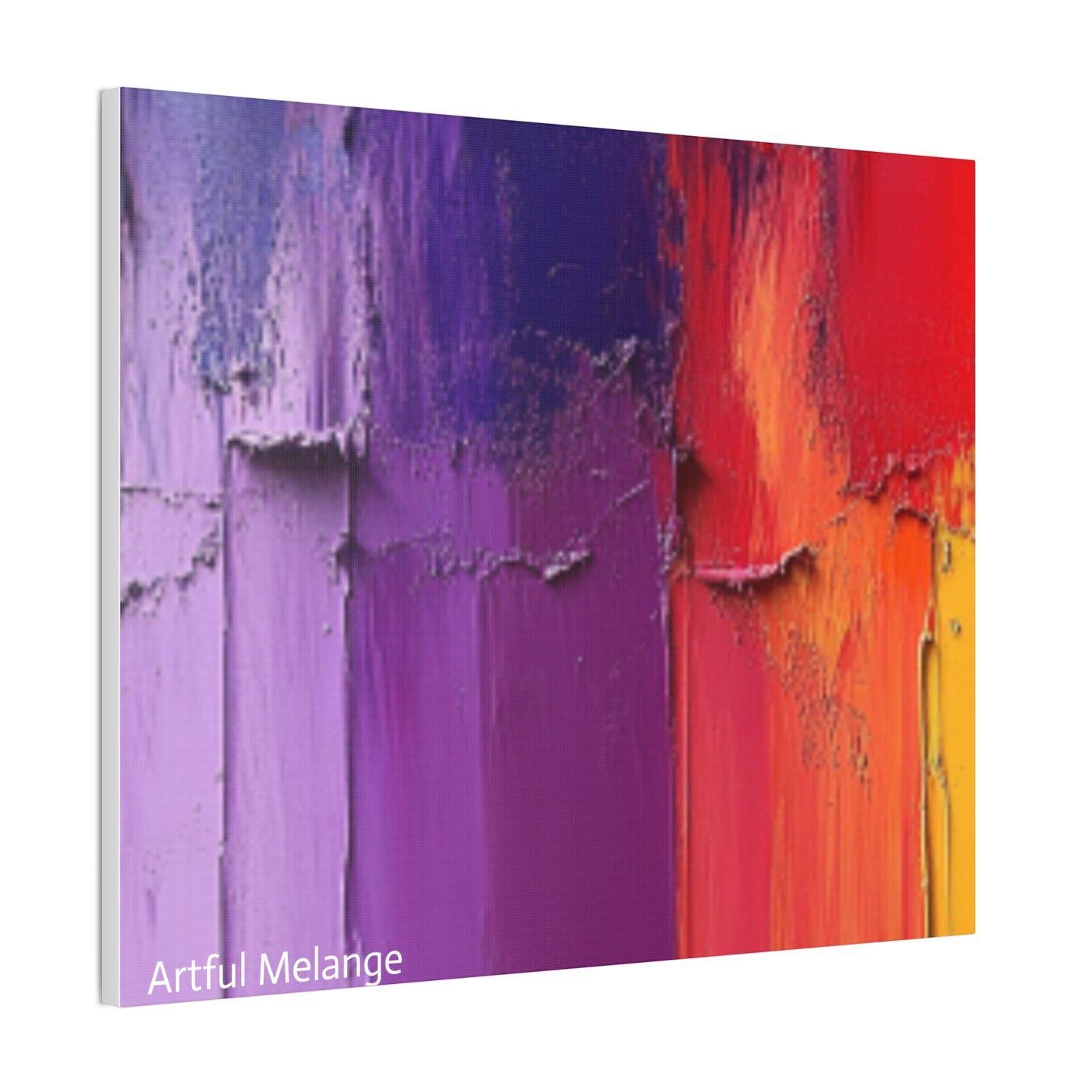 Acrylic Abstract Canvas Print - Homage to the Divine Nine/Red White Purple and Gold 4