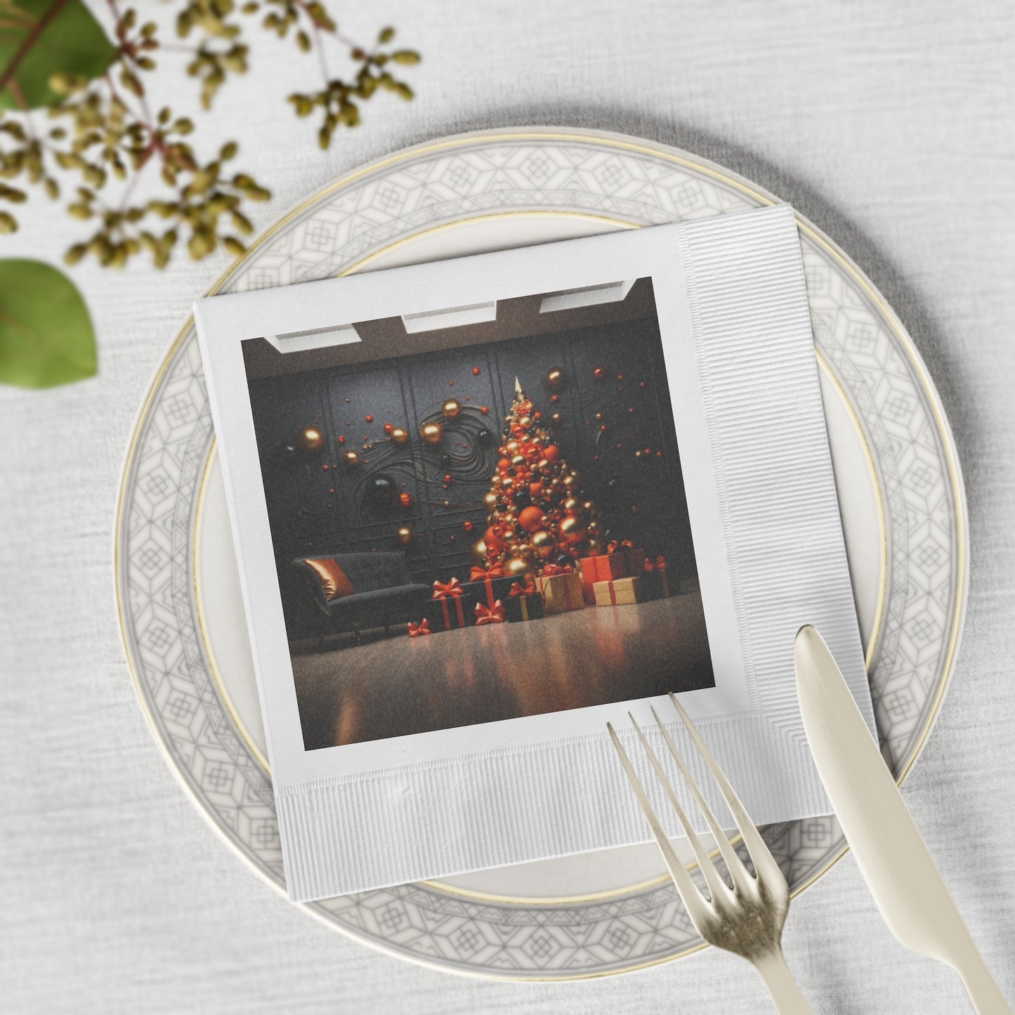 Dynamic Holiday Napkins for Sophisticated Living Spaces