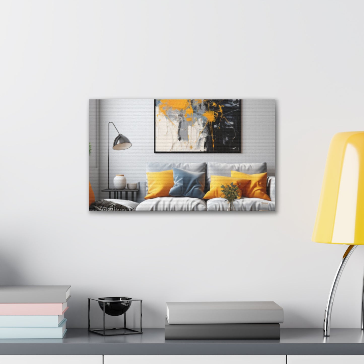 Timeless Elegance: Refined Yellow Hues Canvas Print for Sophisticated Living Spaces