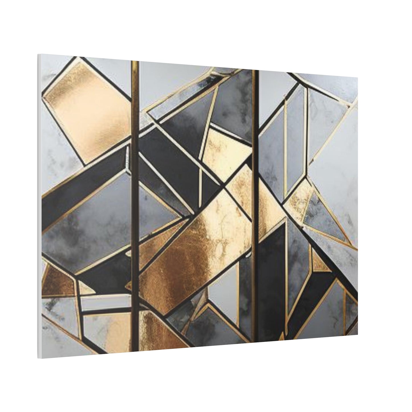 Gold and Black Elegance: A Symphony of Sophistication Canvas Print