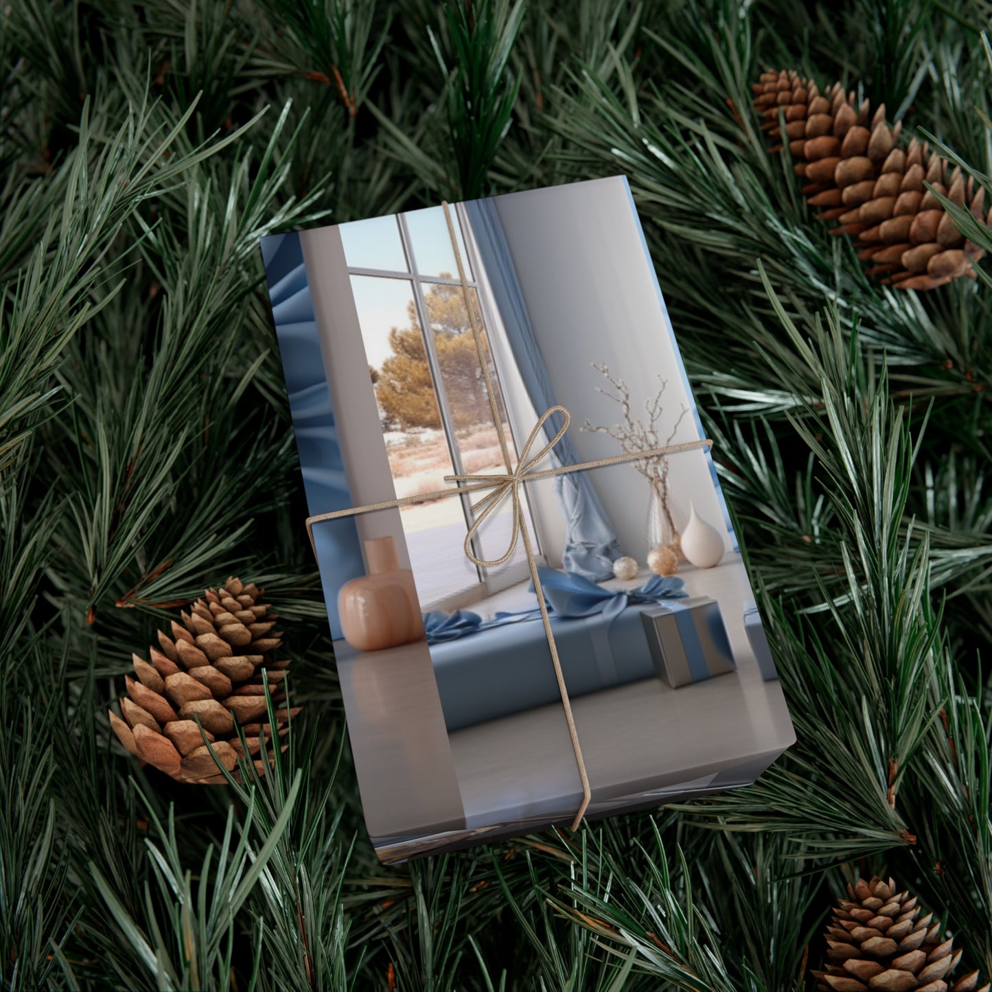 Elegant Blue Holiday Wrapping Paper Collection – Elevate Your Gifts with Sophisticated Style