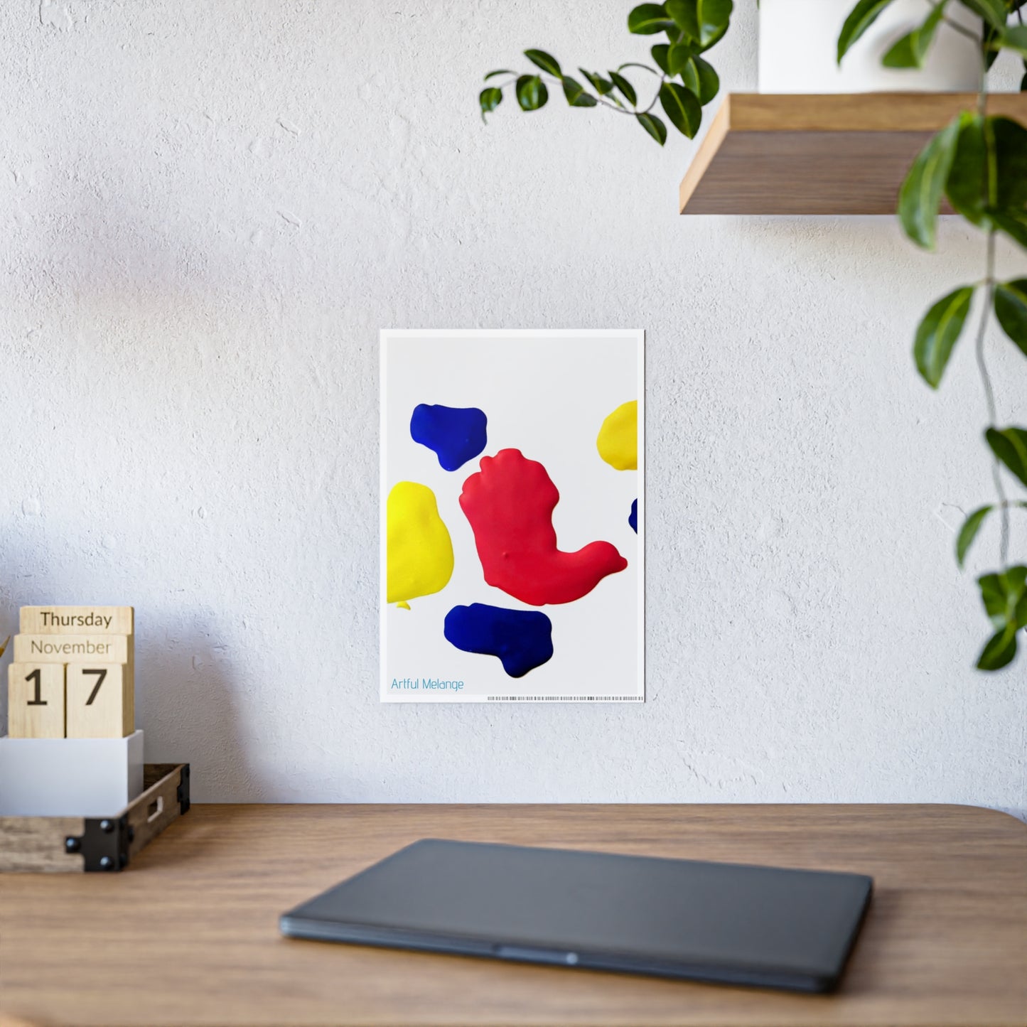 Gleaming Acrylic Abstract Poster: A Spectrum of Colorful Elegance