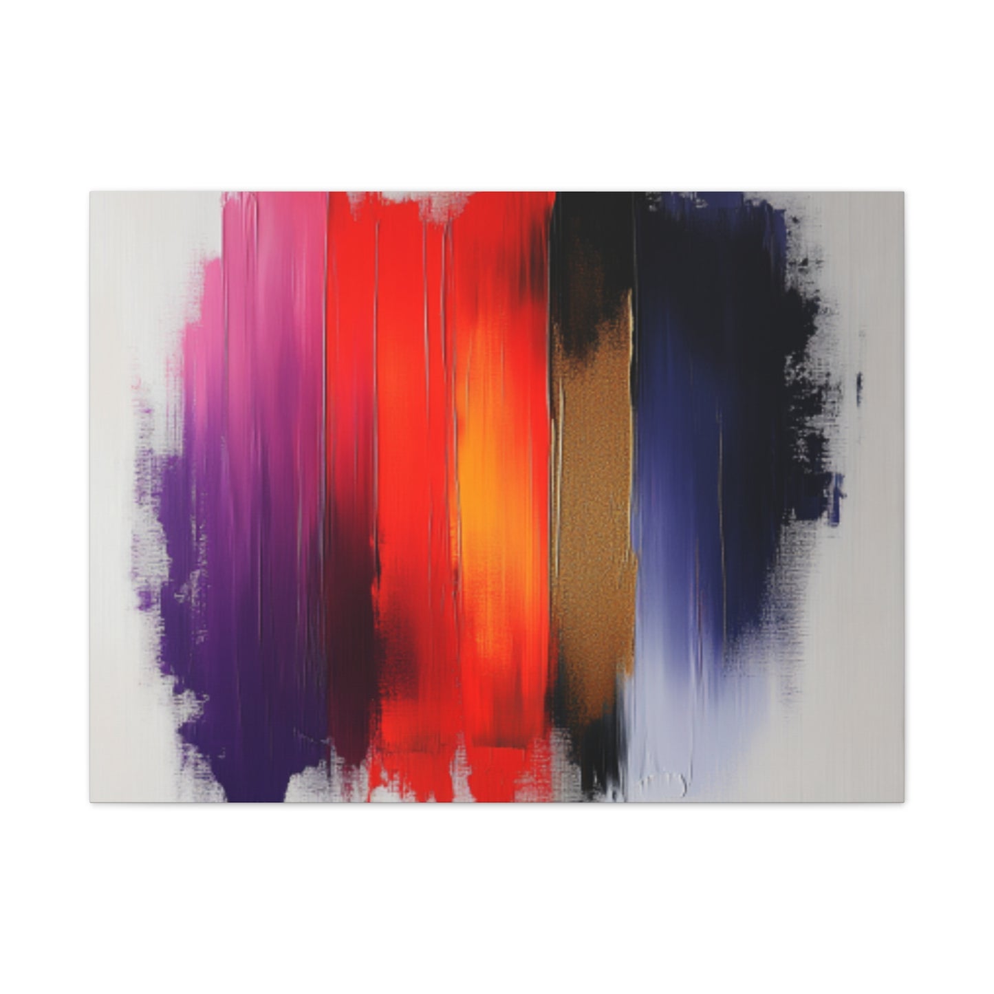 Acrylic Abstract Canvas Print - Homage to the Divine Nine/Red White Purple and Gold 3