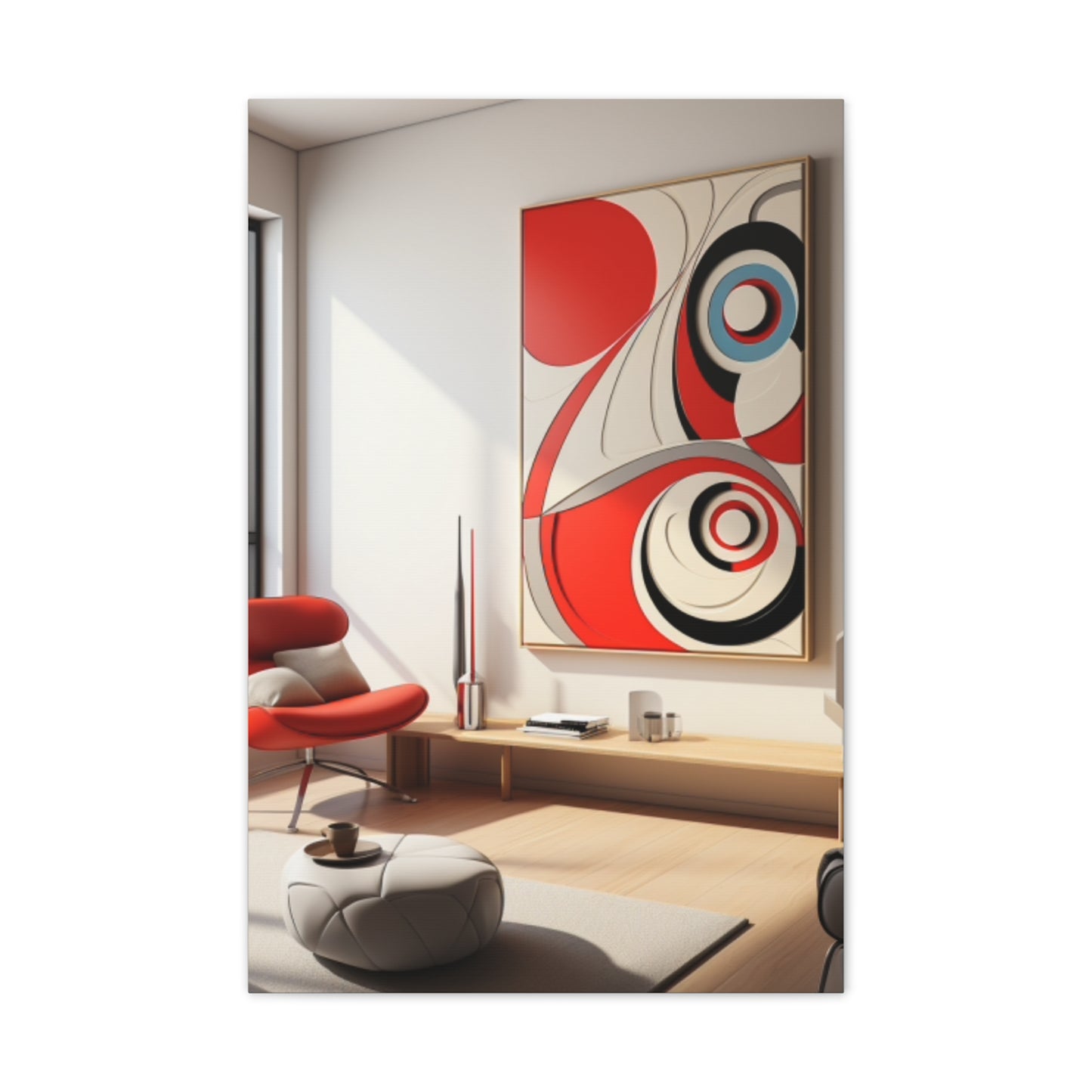 Crimson Elegance: A Symphony of Sophistication Canvas Print