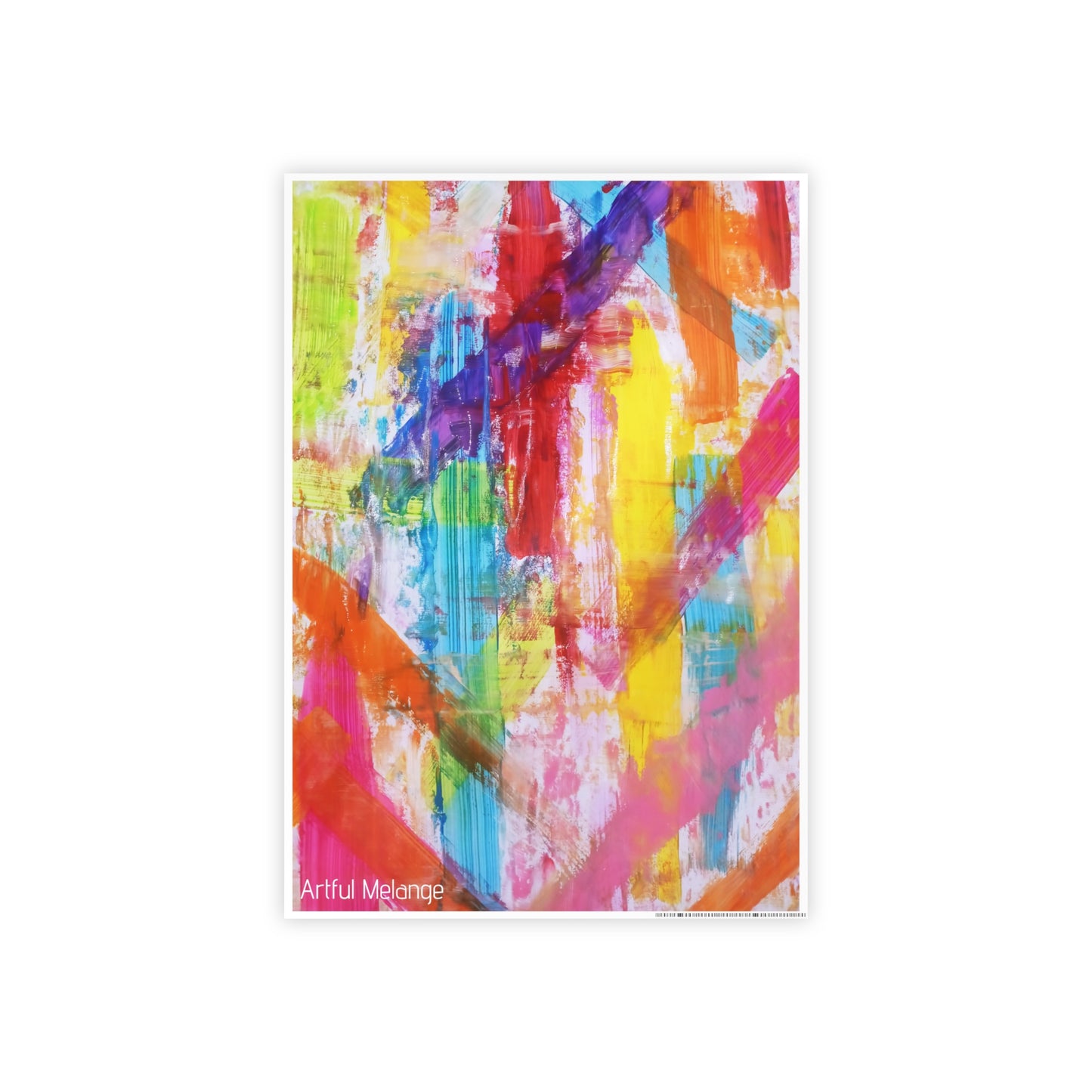 Gleaming Acrylic Abstract Poster: A Spectrum of Colorful Elegance