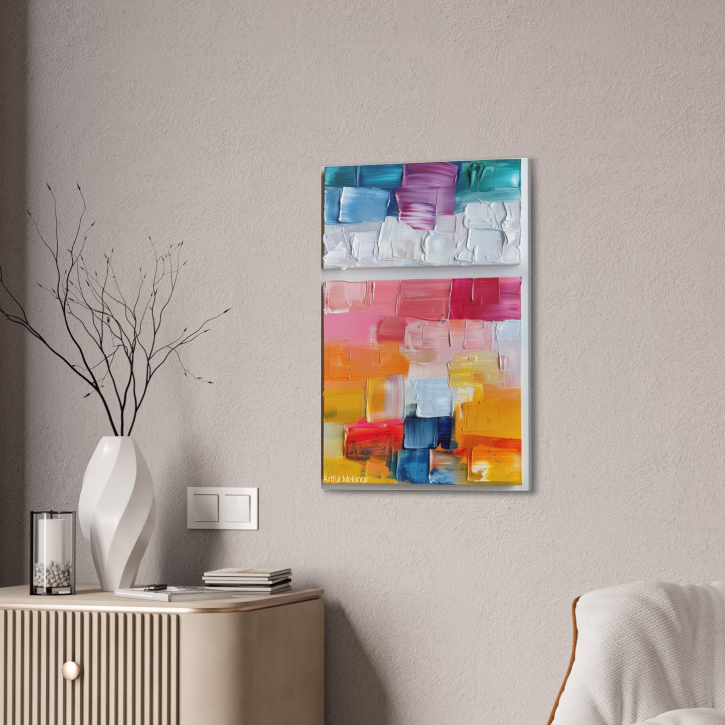 Primary Elegance: A Symphony of Sophistication Canvas Print