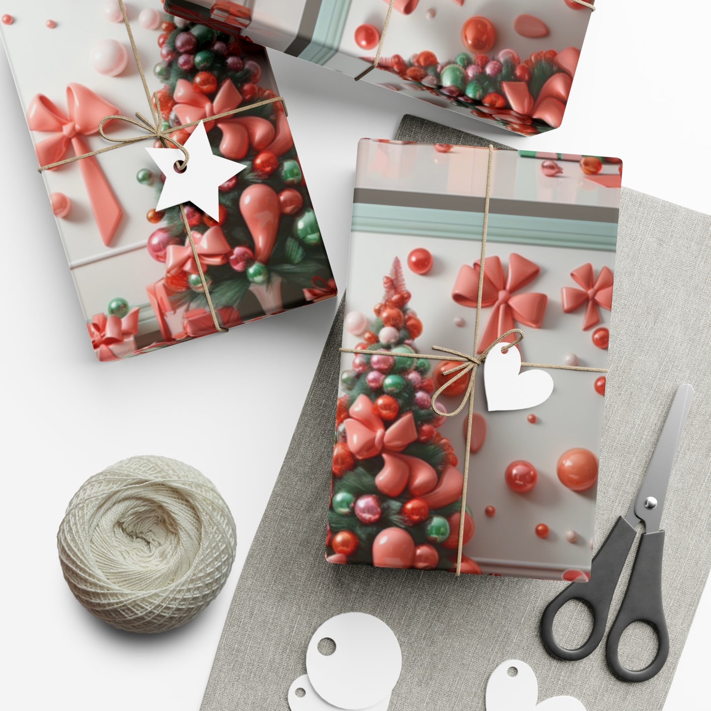 Elegant Pink Holiday Wrapping Paper Collection – Elevate Your Gifts with Sophisticated Style