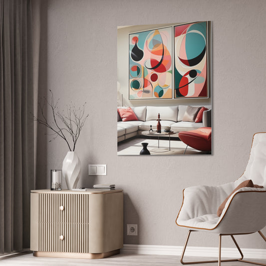 Timeless Elegance: Refined Pink Hues Canvas Print for Sophisticated Living Spaces