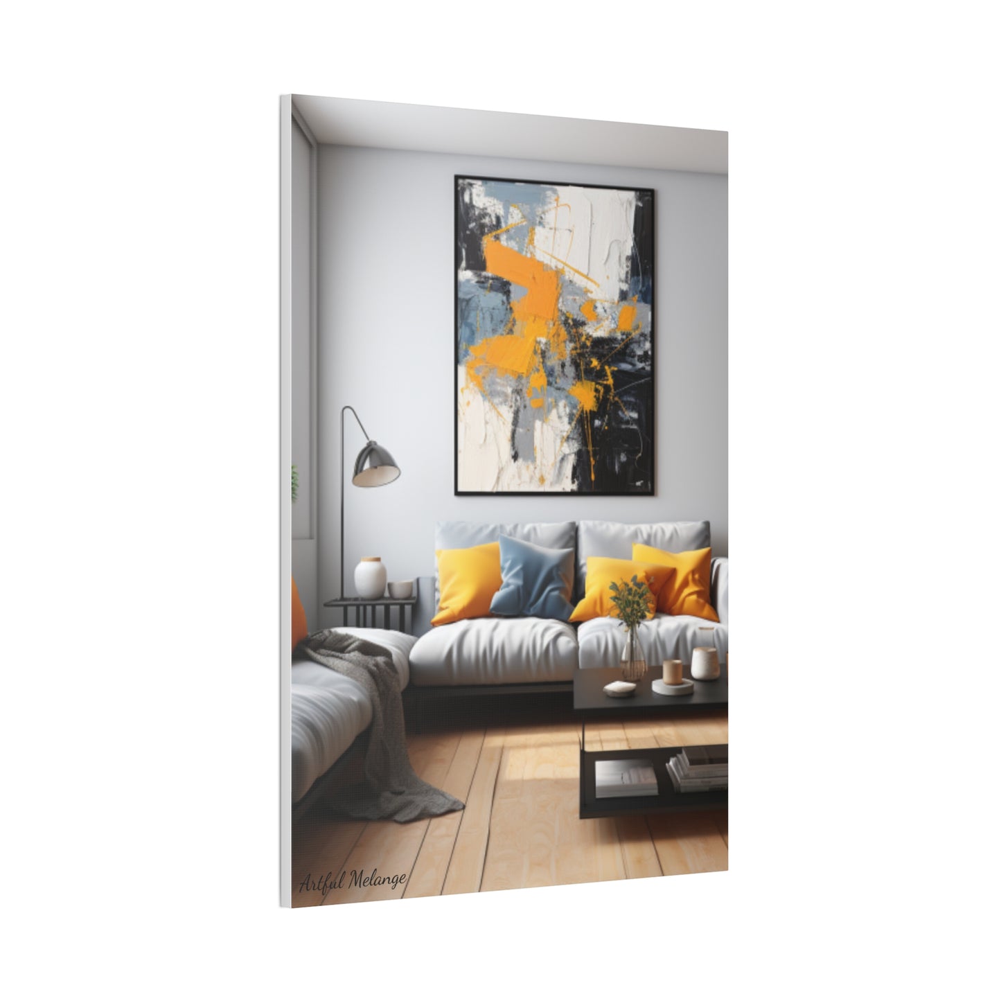 Timeless Elegance: Refined Yellow Hues Canvas Print for Sophisticated Living Spaces